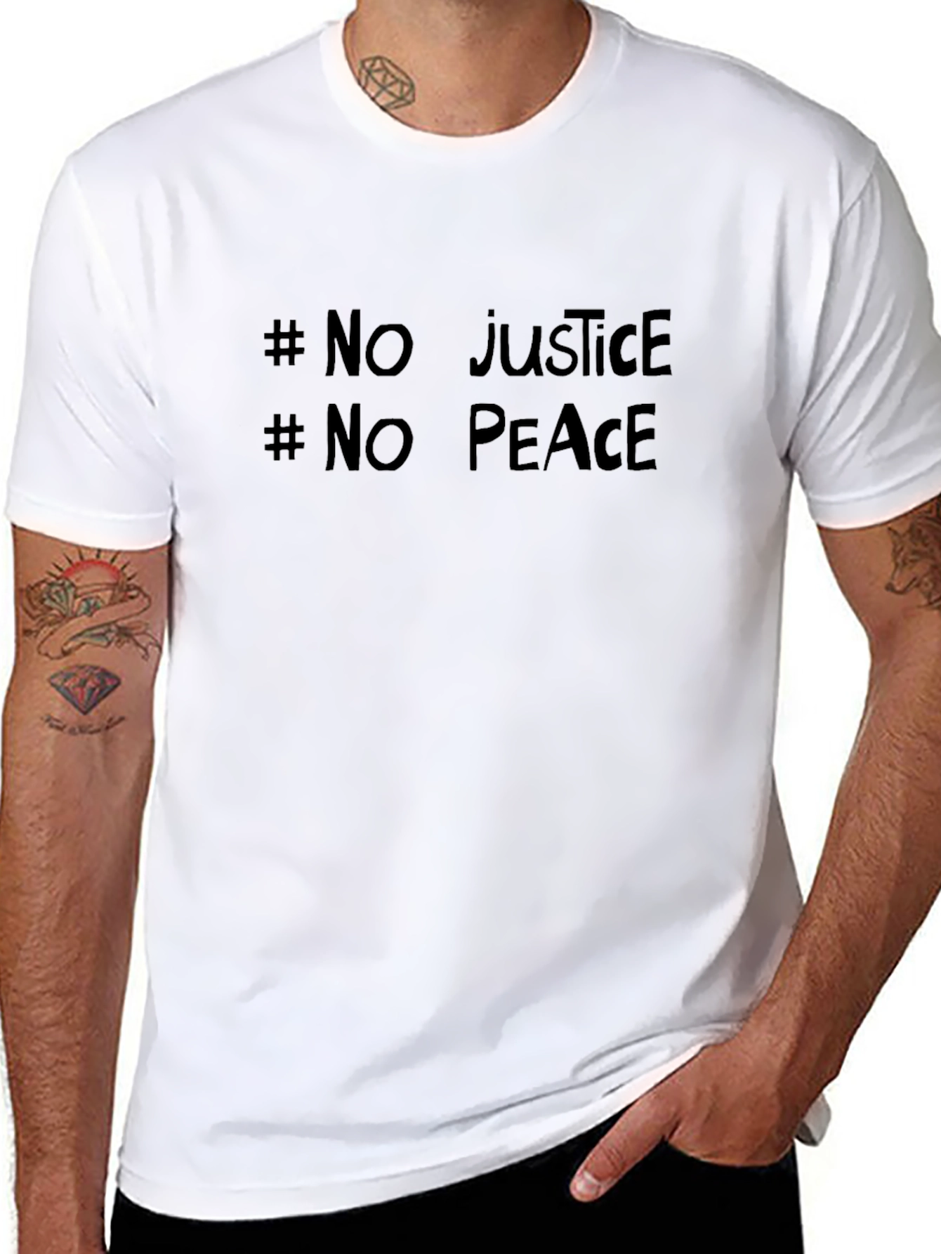 No Justice No Peace Slogan T-Shirt