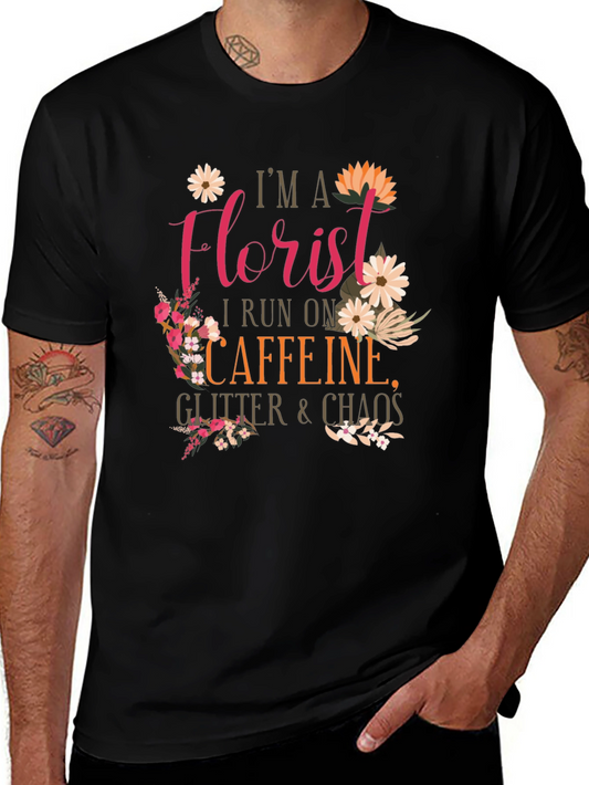 Florist Caffeine Glitter Chaos T-Shirt