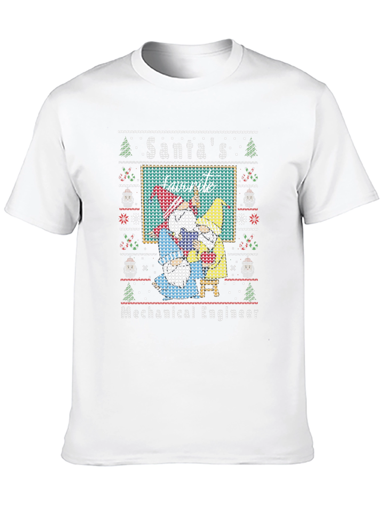 Santas Favorite Mechanical Engineer Ugly Christmas Sweater T-Shirt