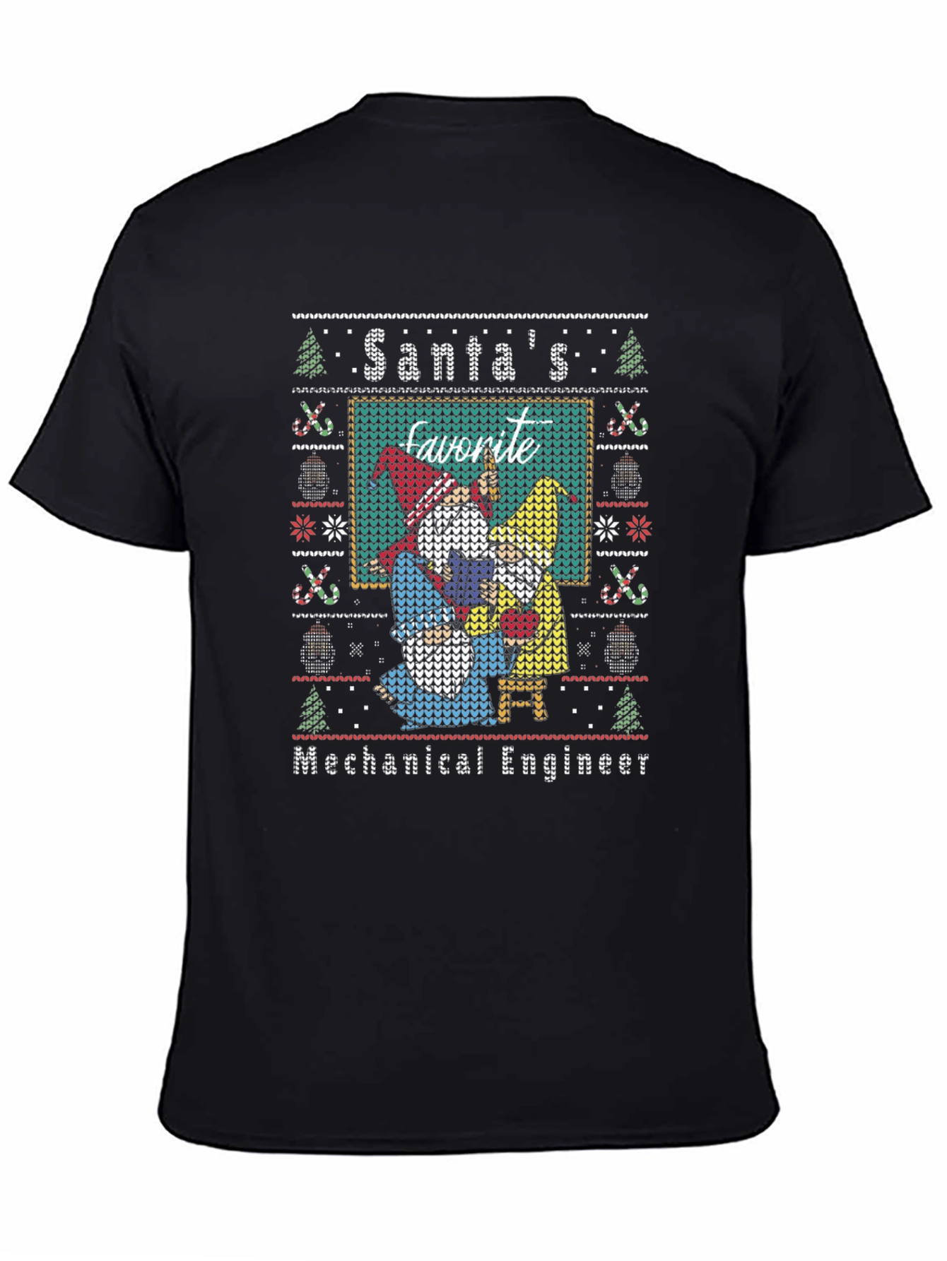 Santas Favorite Mechanical Engineer Ugly Christmas Sweater T-Shirt