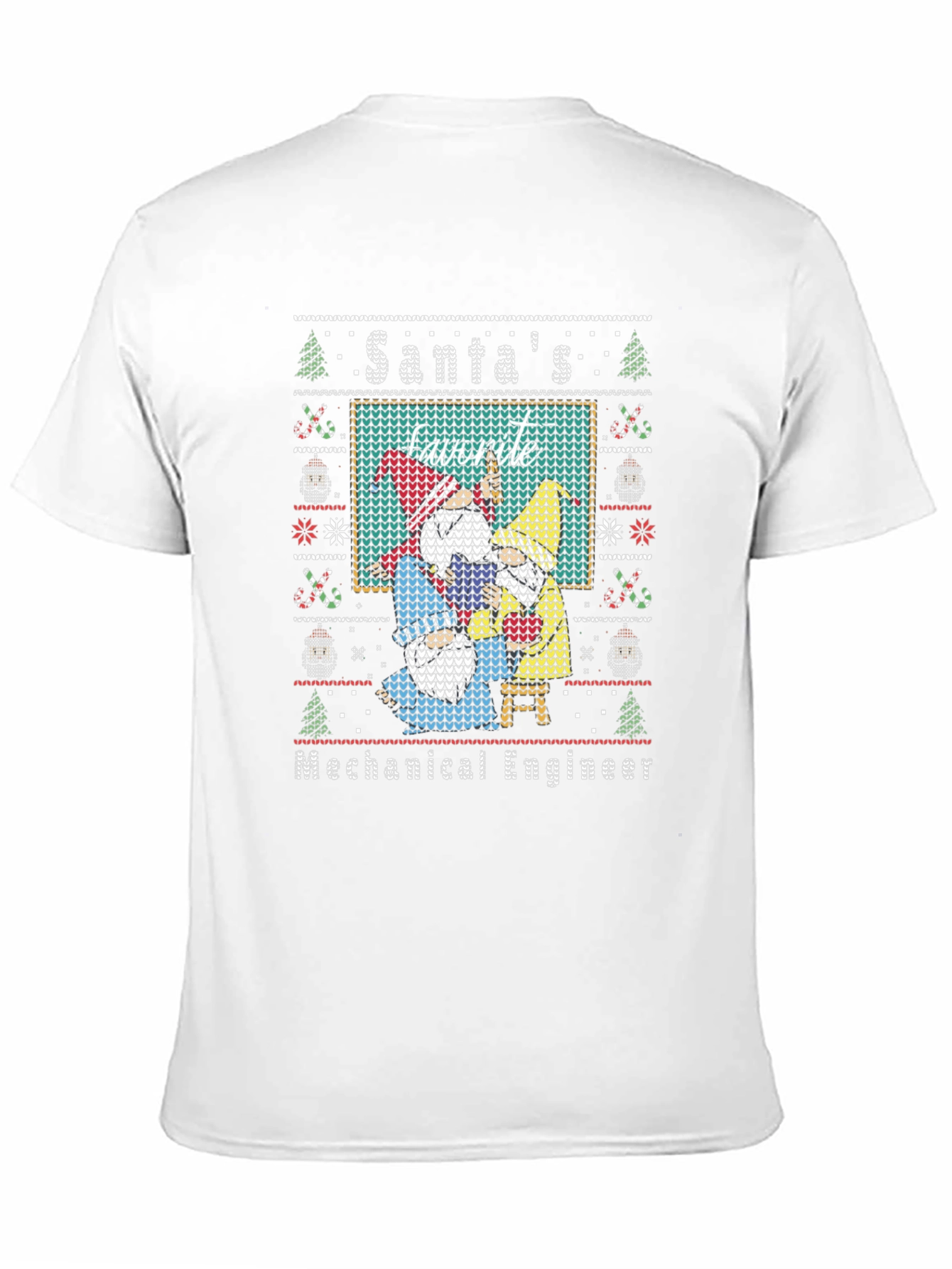 Santas Favorite Mechanical Engineer Ugly Christmas Sweater T-Shirt