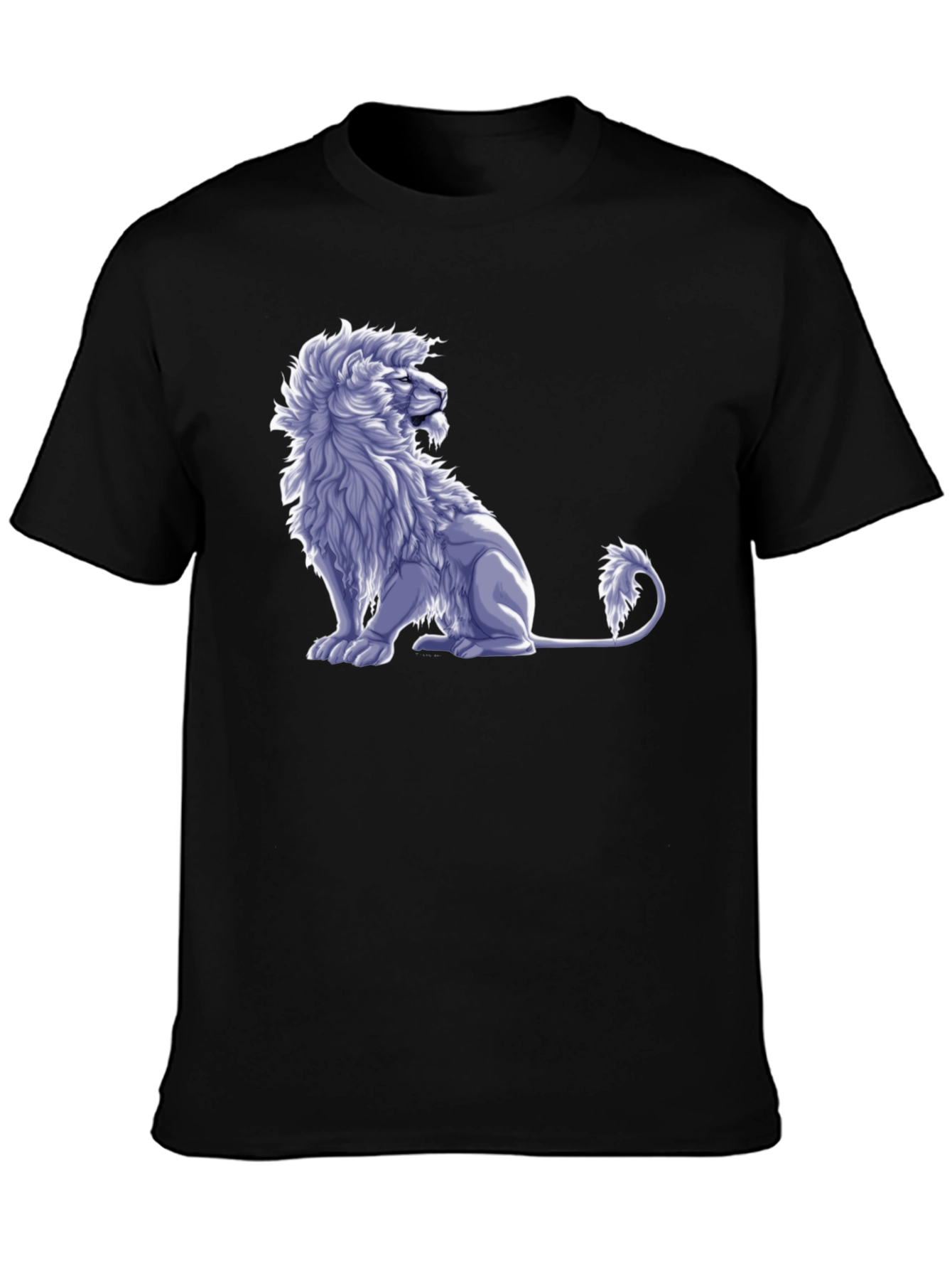 Lion Graphic Tee - Black Cotton Blend