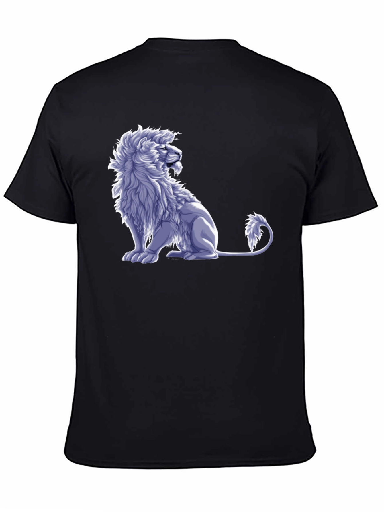 Lion Graphic Tee - Black Cotton Blend