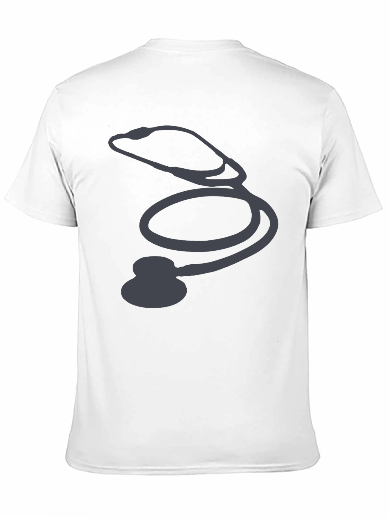 Stethoscope Graphic Black T-Shirt - Medical Profession Pride