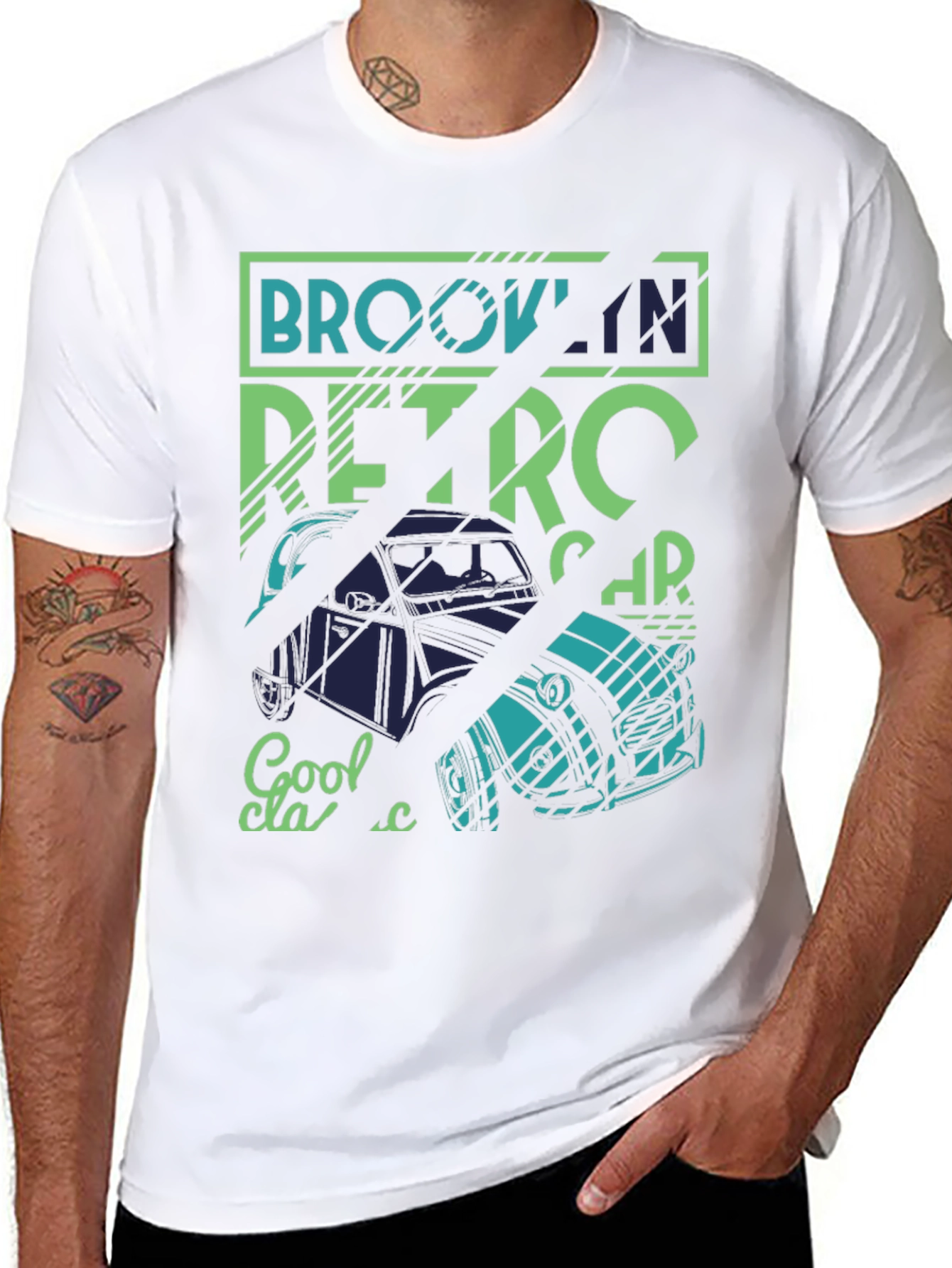 Brooklyn Retro Car Graphic Tee - Classic Style