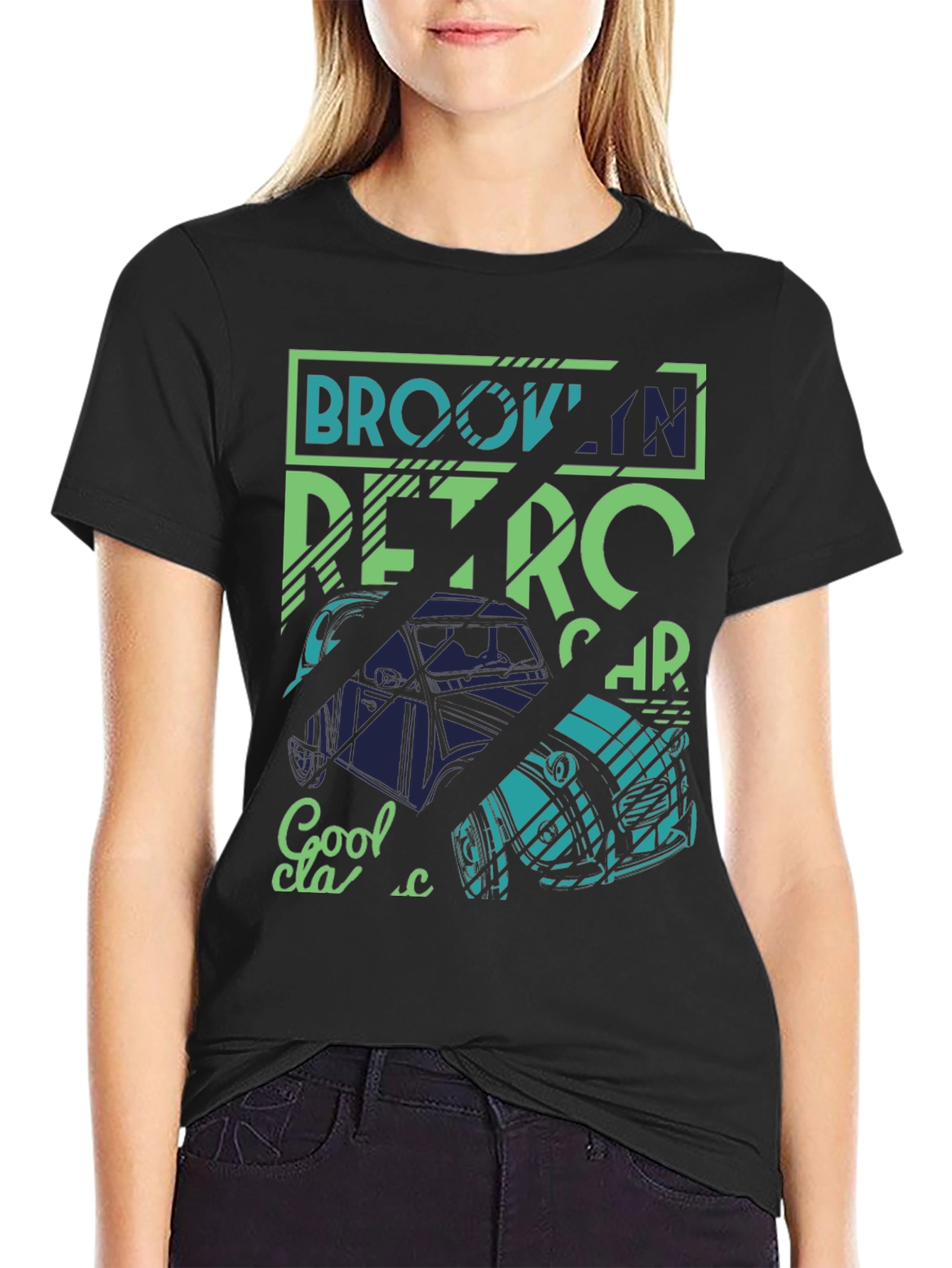Brooklyn Retro Car Graphic Tee - Classic Style