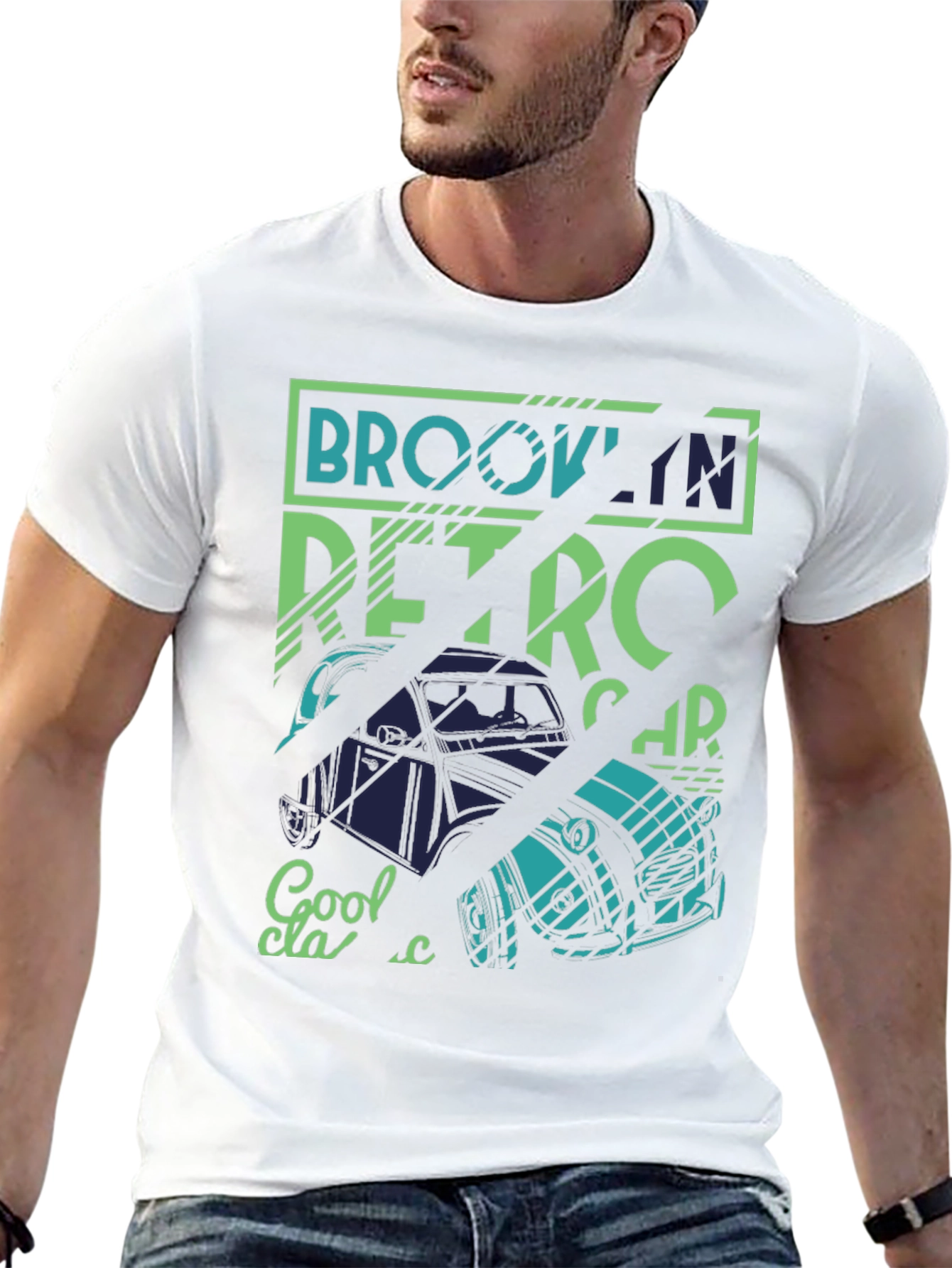 Brooklyn Retro Car Graphic Tee - Classic Style
