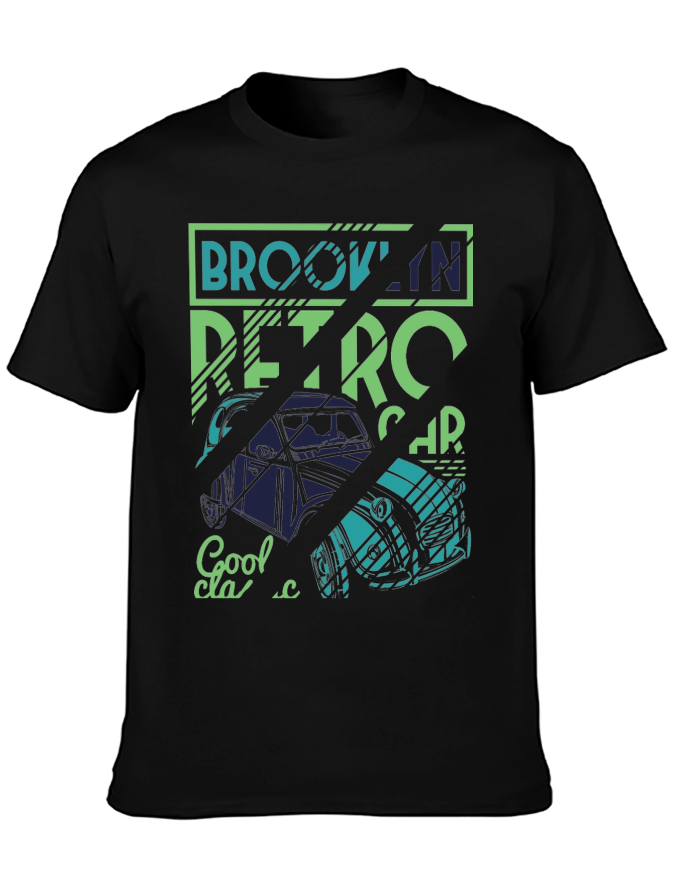 Brooklyn Retro Car Graphic Tee - Classic Style