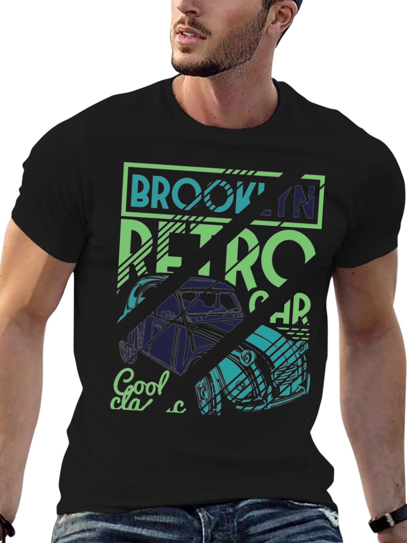 Brooklyn Retro Car Graphic Tee - Classic Style