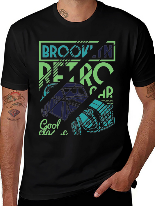 Brooklyn Retro Car Graphic Tee - Classic Style