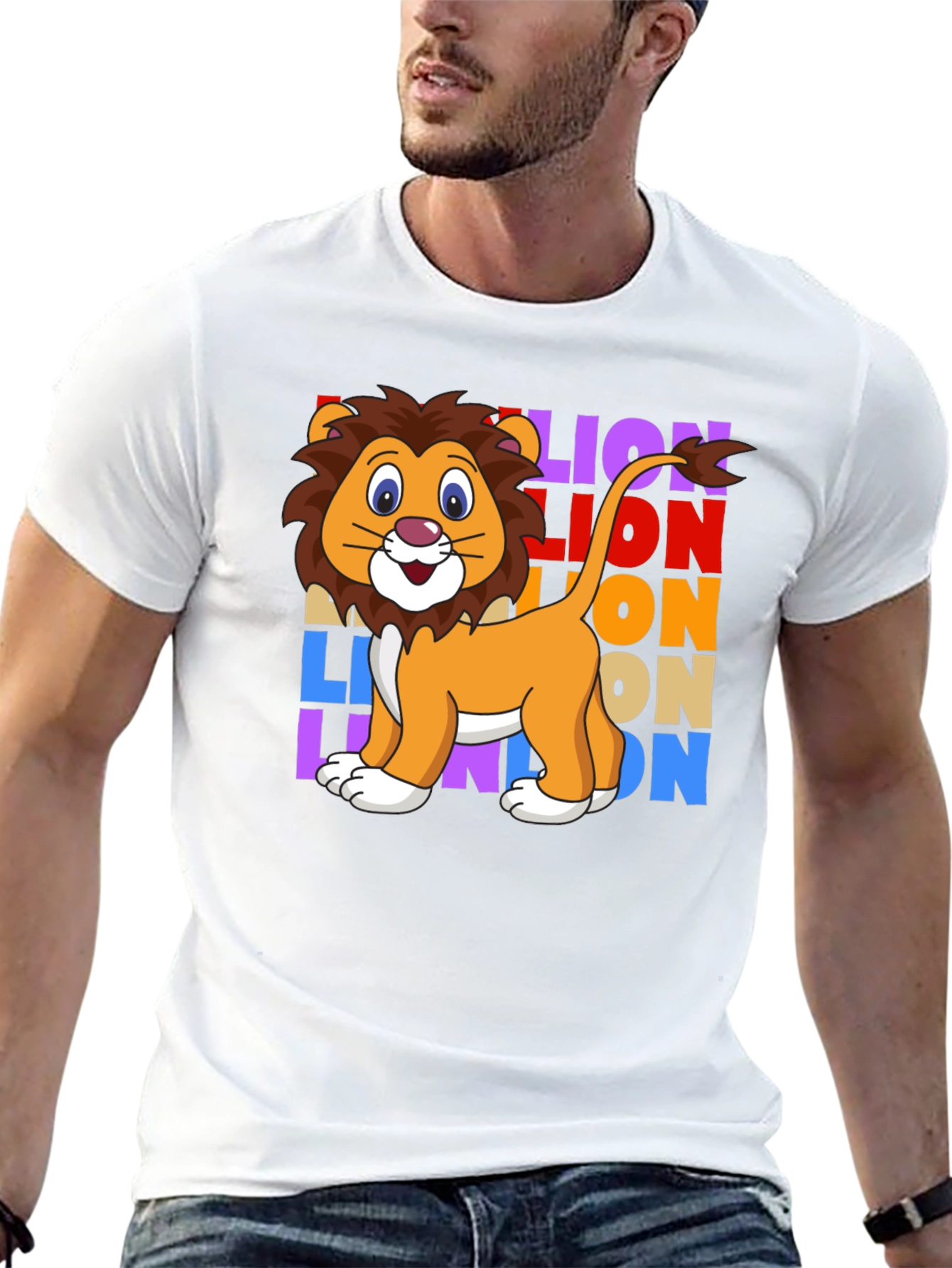 Lion Pop Art Graphic T-Shirt