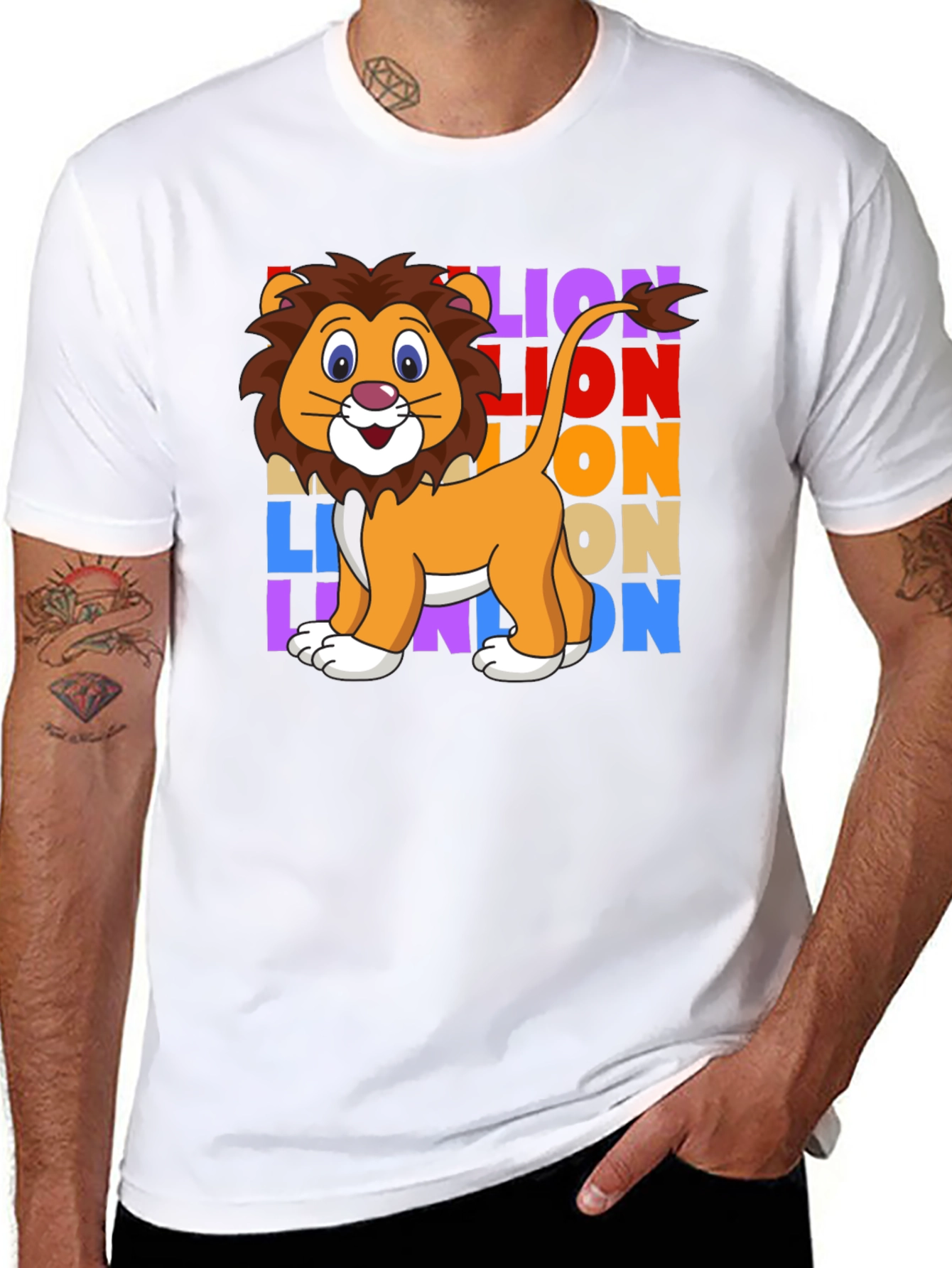Lion Pop Art Graphic T-Shirt