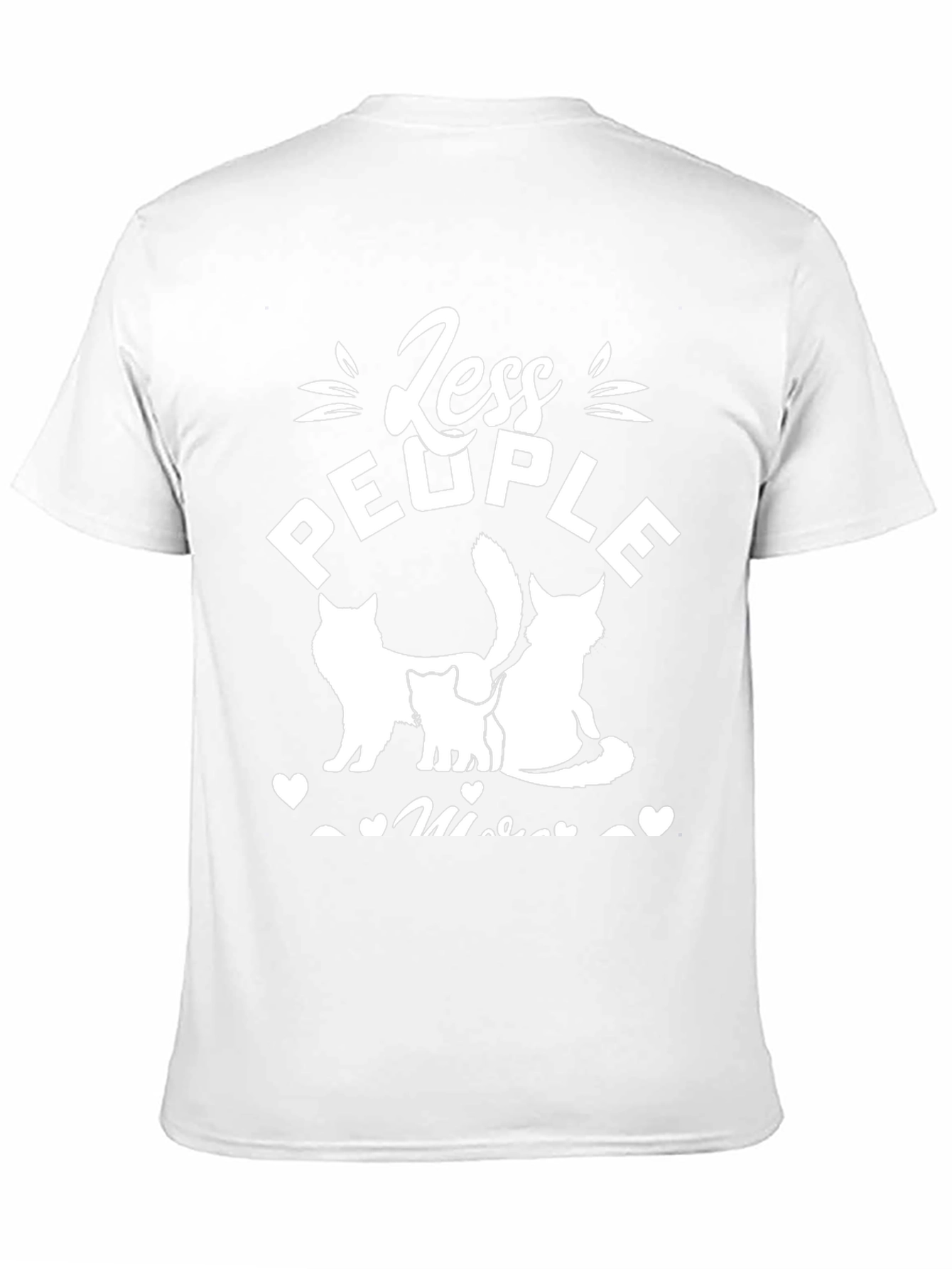Less People More Cats Graphic Tee