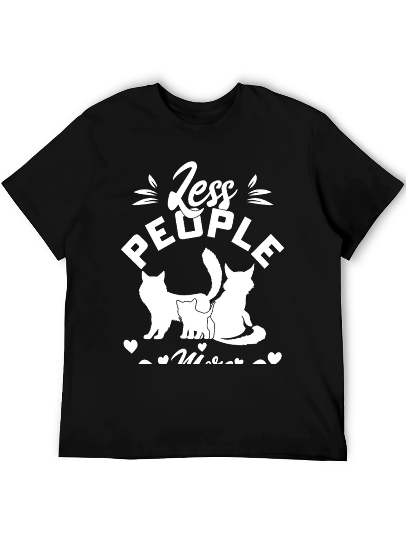 Less People More Cats Graphic Tee