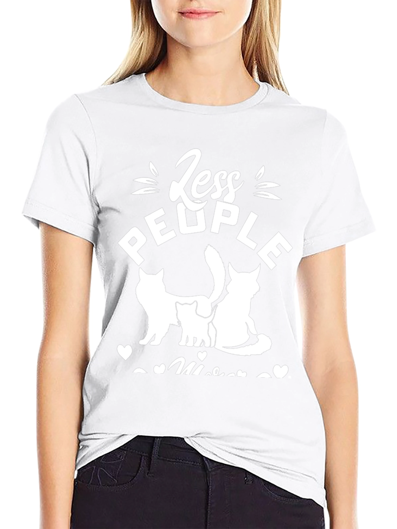 Less People More Cats Graphic Tee