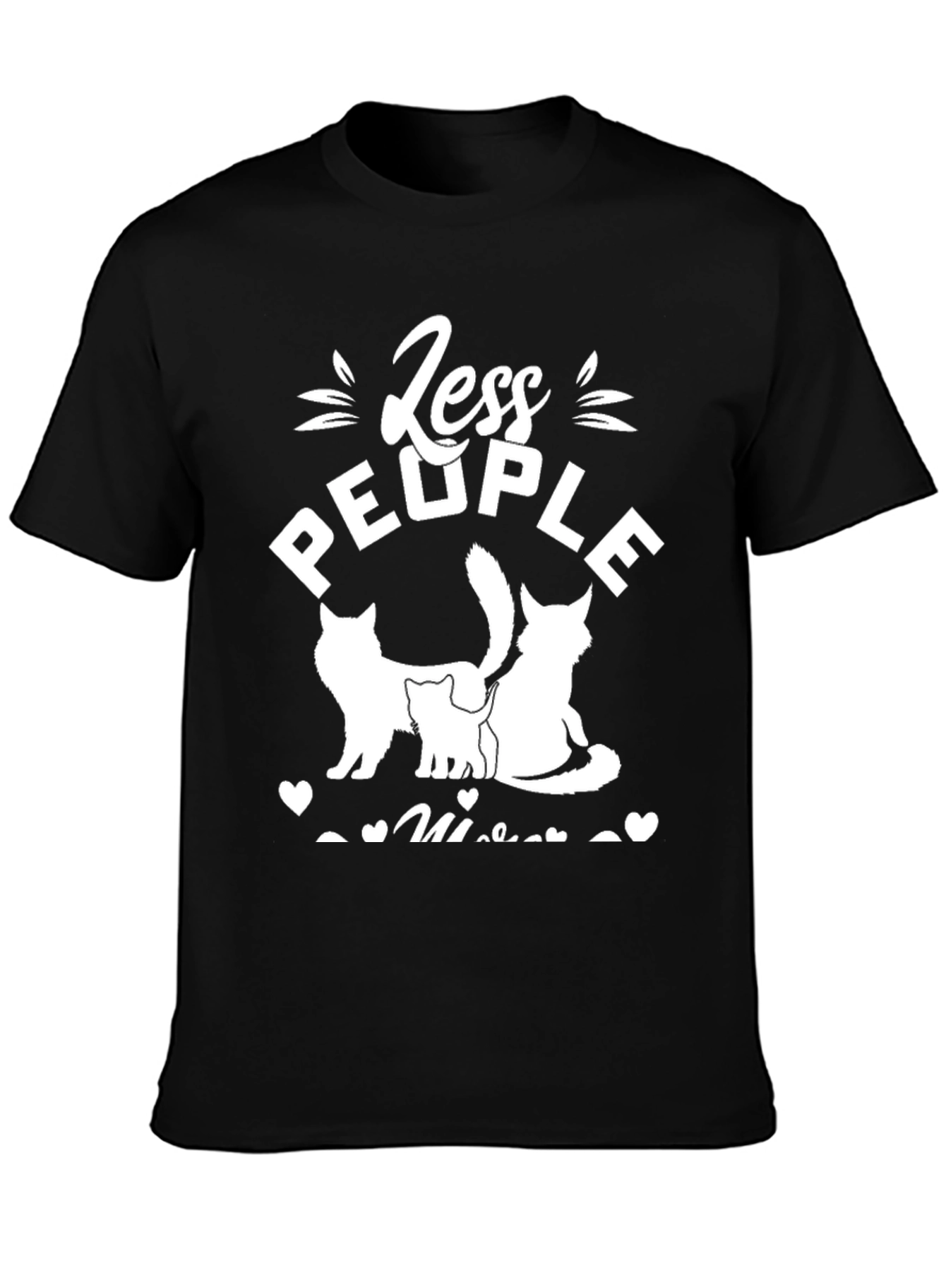 Less People More Cats Graphic Tee