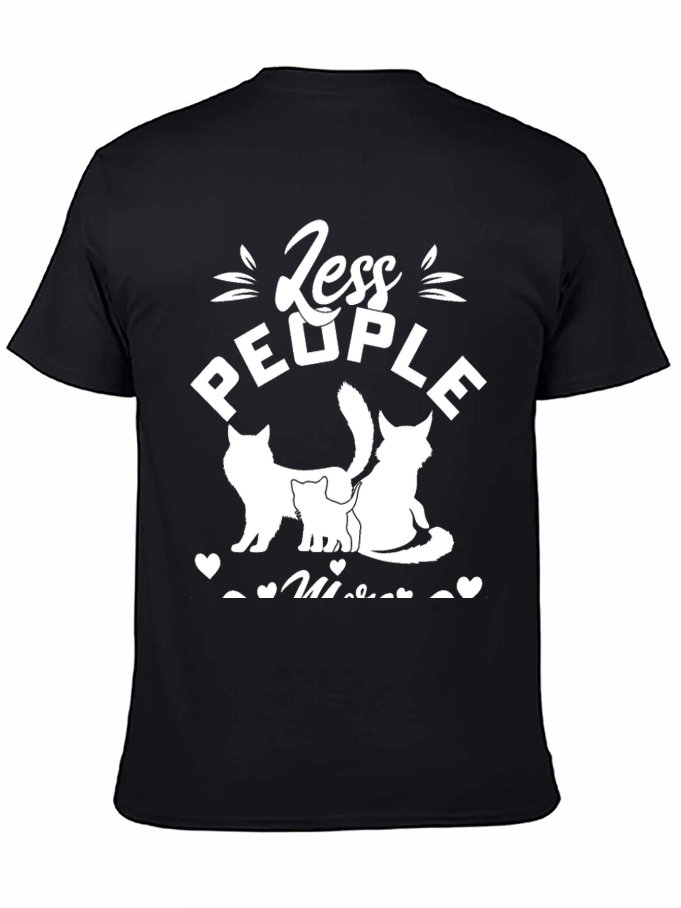 Less People More Cats Graphic Tee