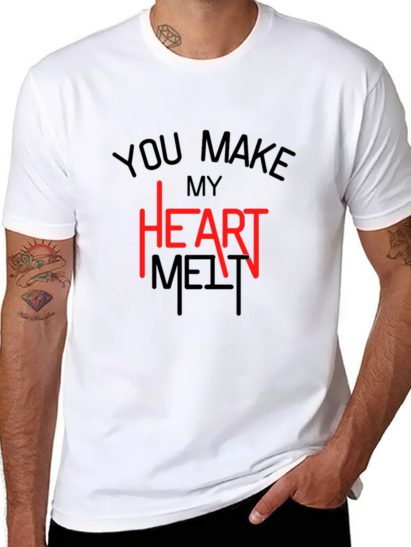 Heart Melt T-Shirt - Valentines Day Tee