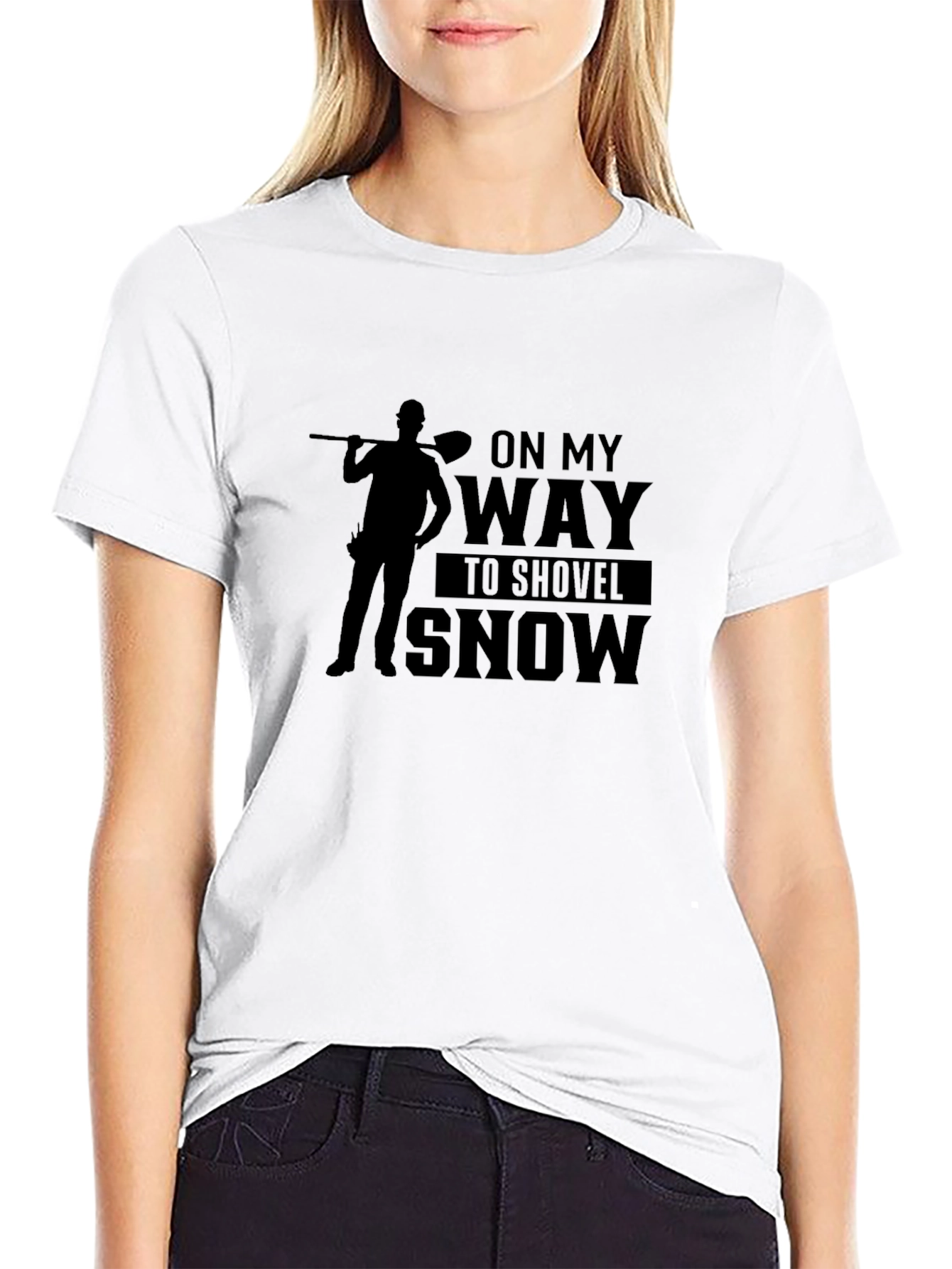 On My Way to Shovel Snow Graphic Tee