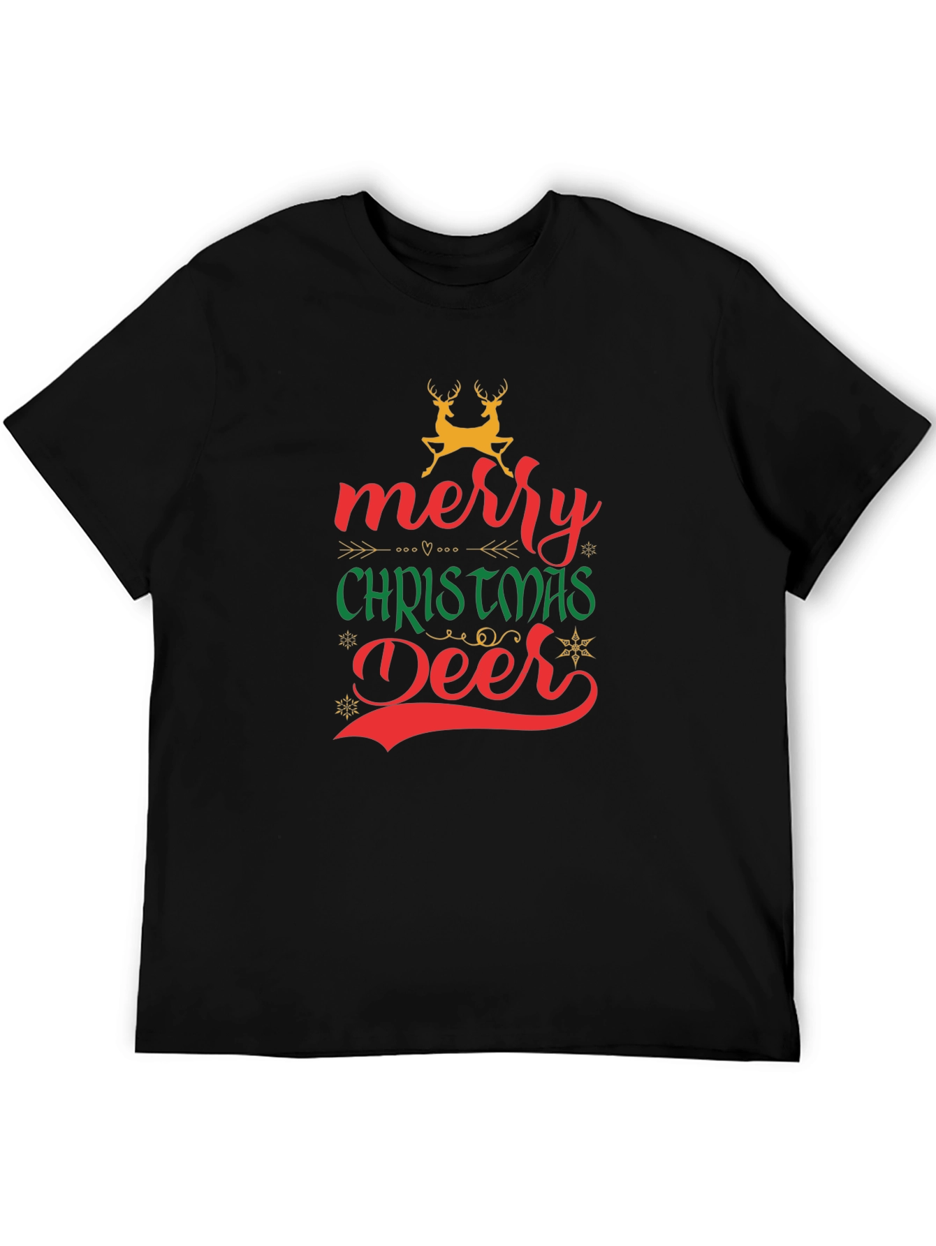 Merry Christmas Deer Graphic T-Shirt