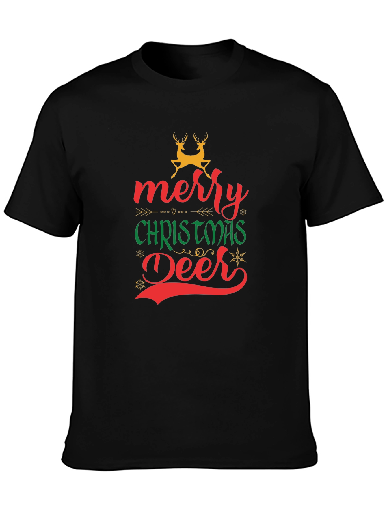 Merry Christmas Deer Graphic T-Shirt