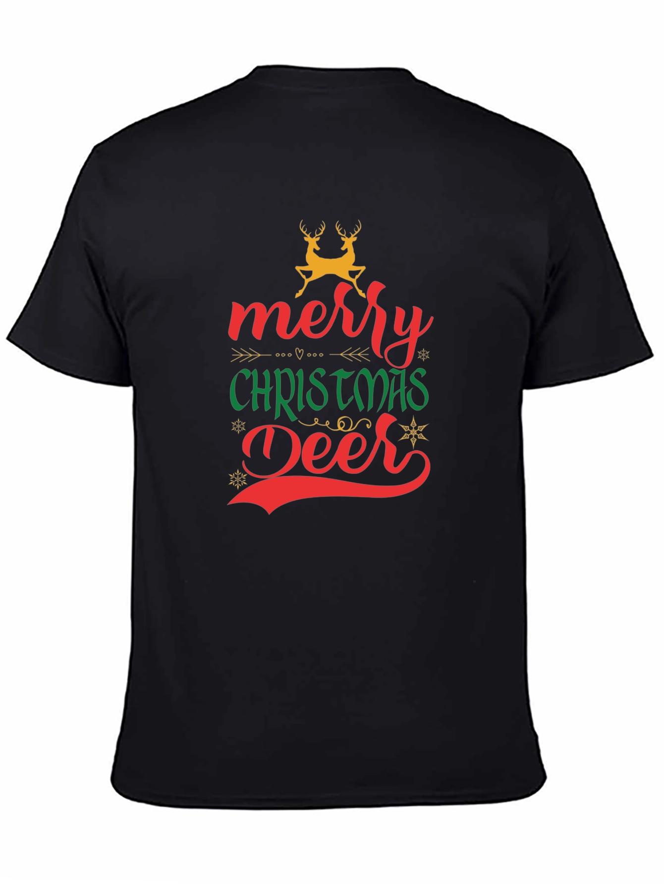 Merry Christmas Deer Graphic T-Shirt