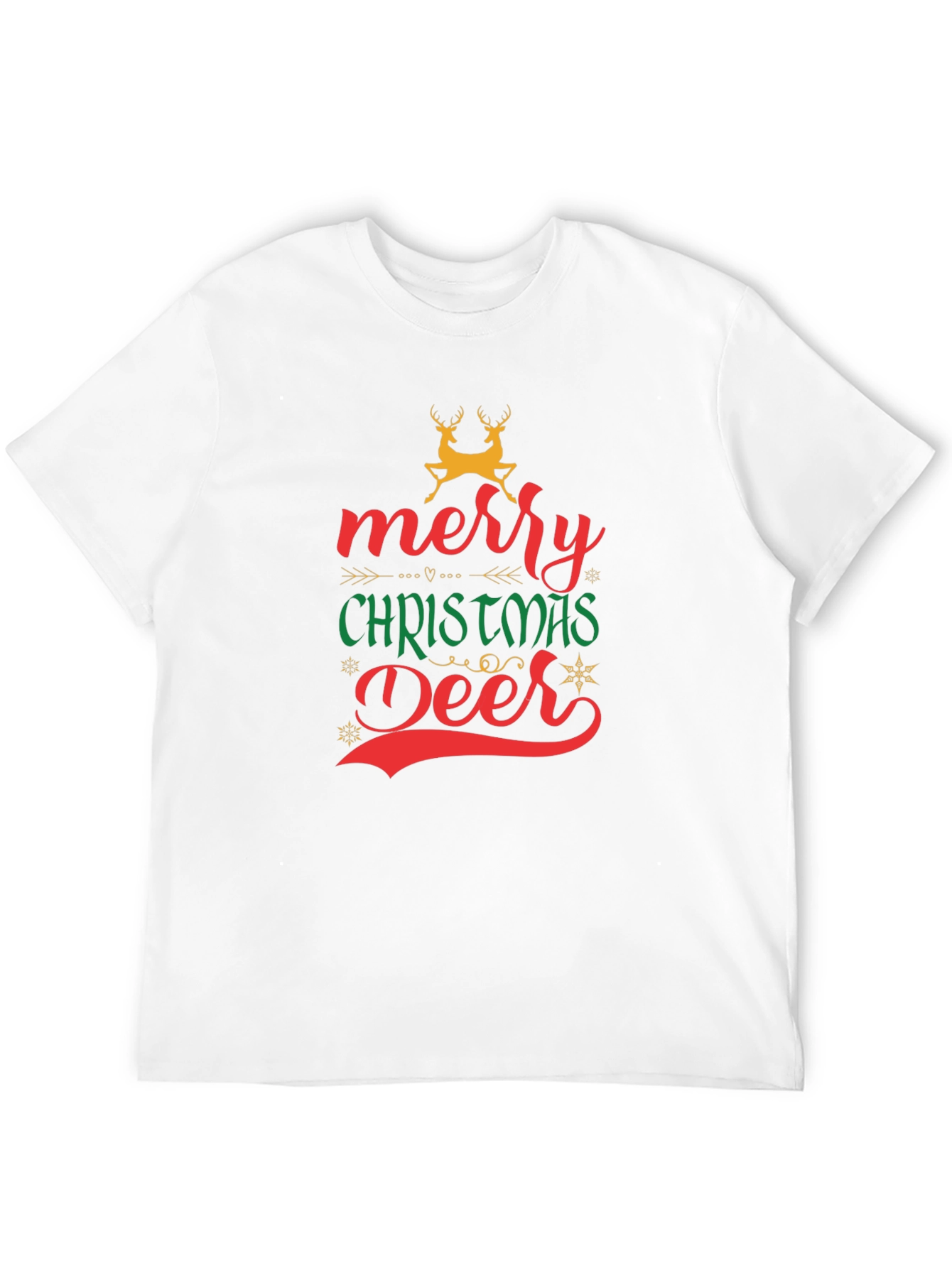 Merry Christmas Deer Graphic T-Shirt