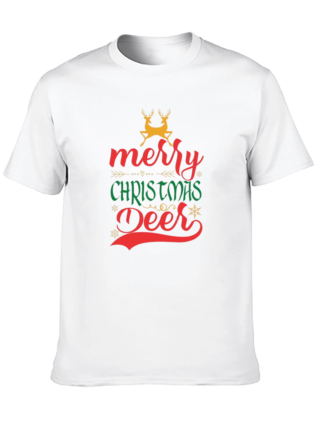 Merry Christmas Deer Graphic T-Shirt