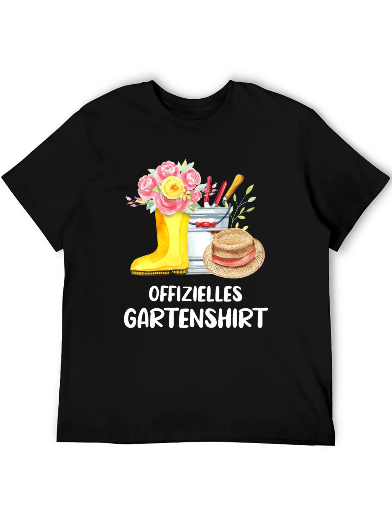 Official Gardener T-Shirt - Garden Boot & Flowers