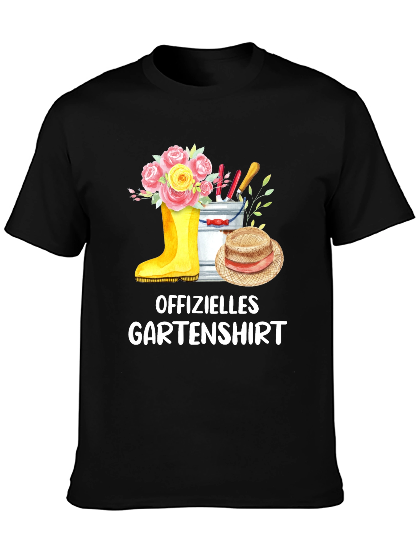 Official Gardener T-Shirt - Garden Boot & Flowers