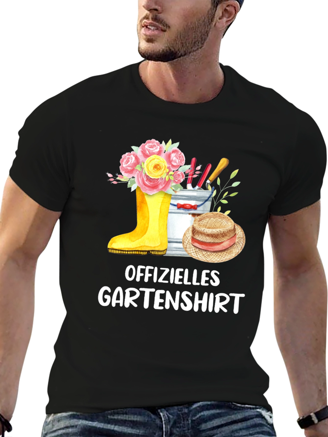 Official Gardener T-Shirt - Garden Boot & Flowers