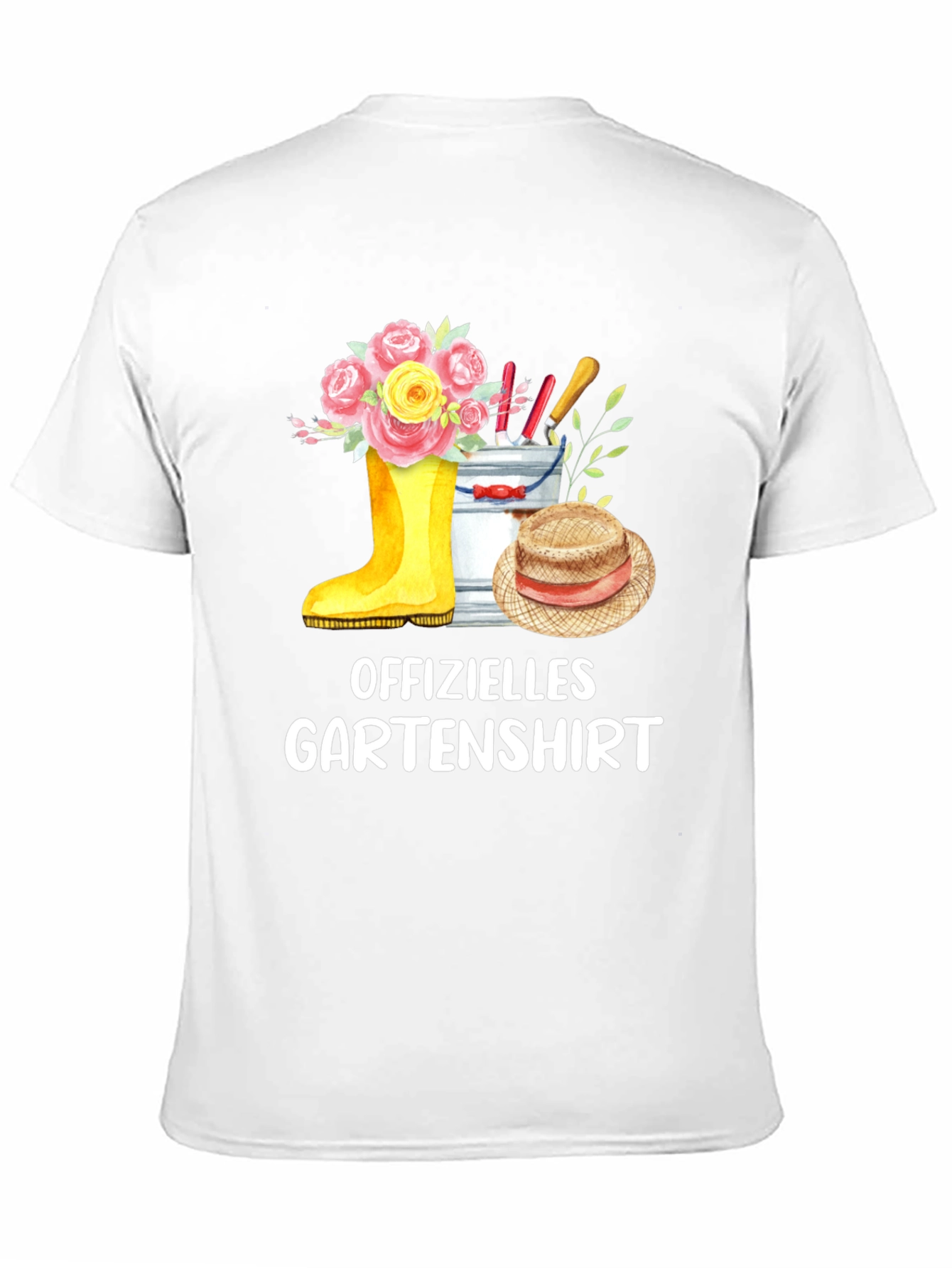 Official Gardener T-Shirt - Garden Boot & Flowers