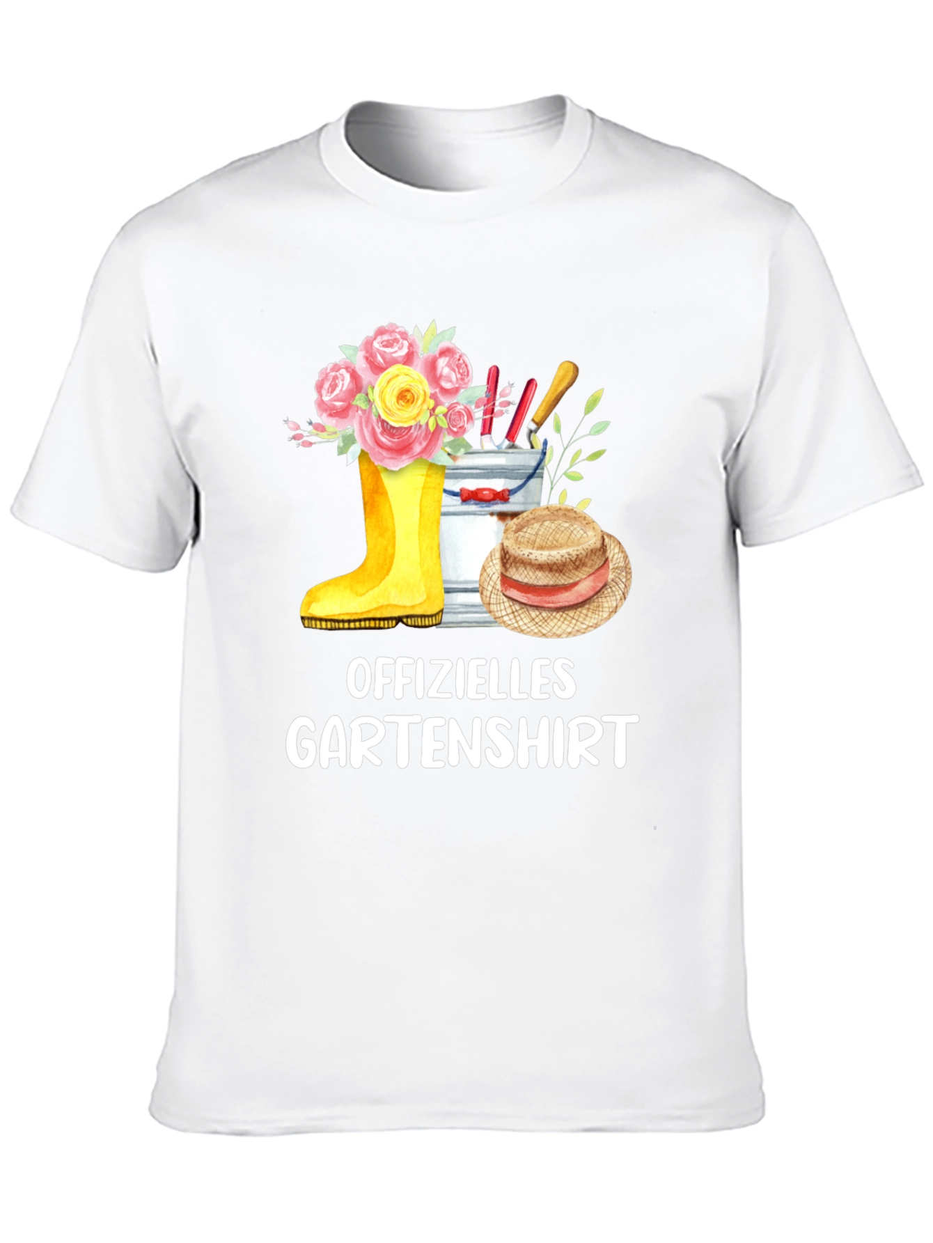 Official Gardener T-Shirt - Garden Boot & Flowers