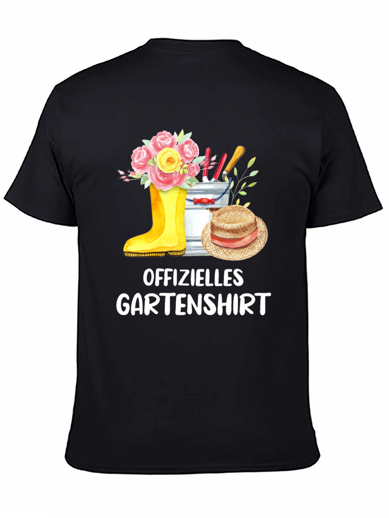 Official Gardener T-Shirt - Garden Boot & Flowers
