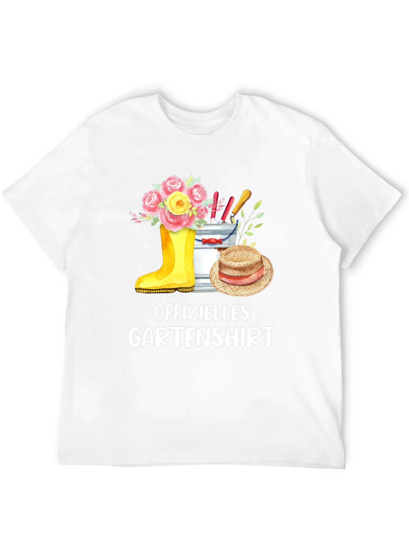 Official Gardener T-Shirt - Garden Boot & Flowers
