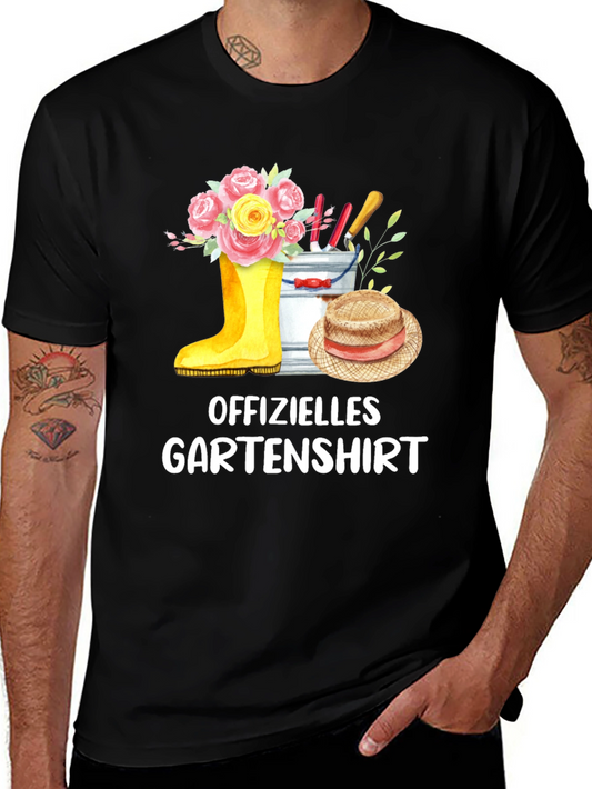 Official Gardener T-Shirt - Garden Boot & Flowers