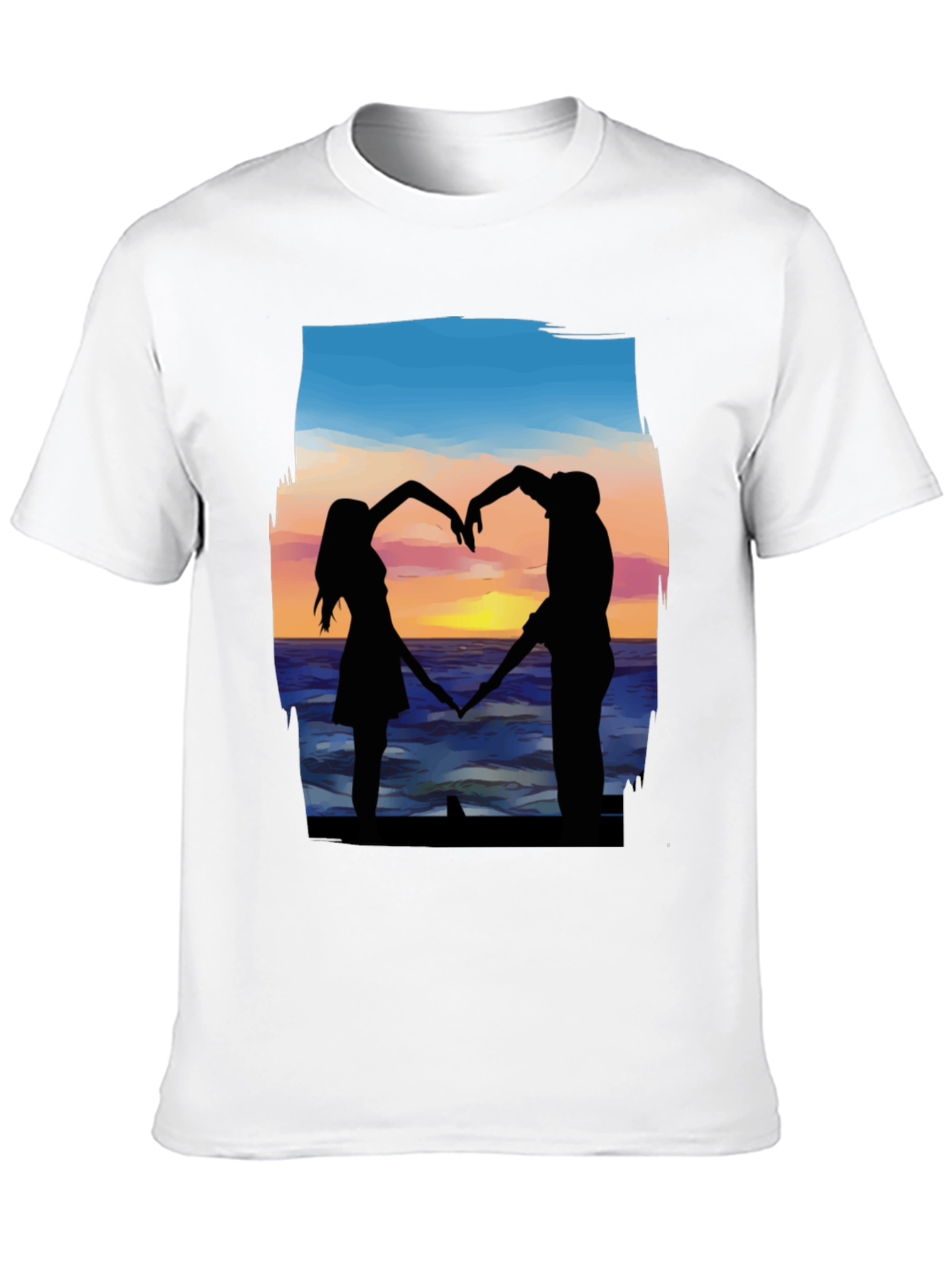Romantic Couple Silhouette T-Shirt