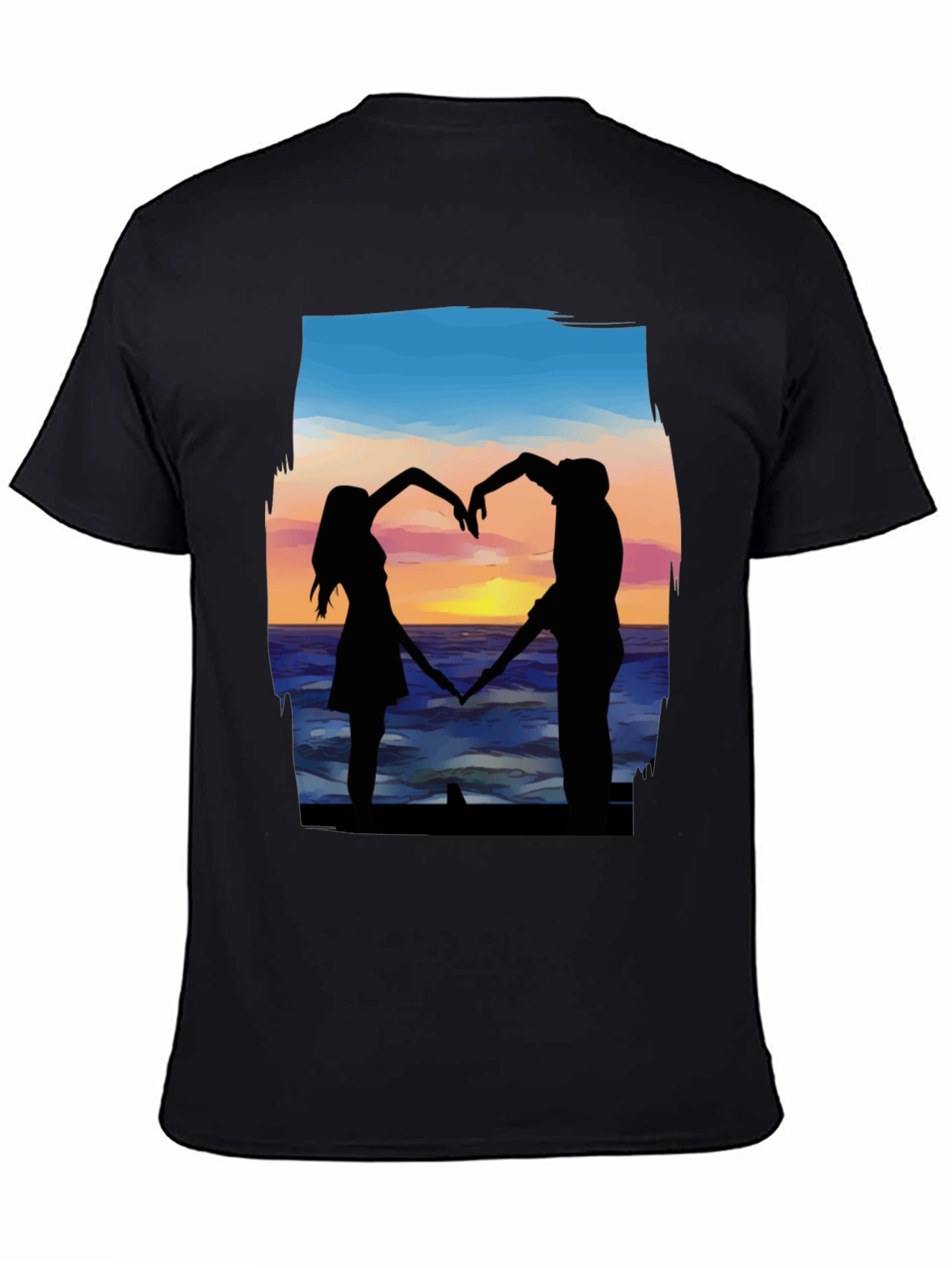 Romantic Couple Silhouette T-Shirt