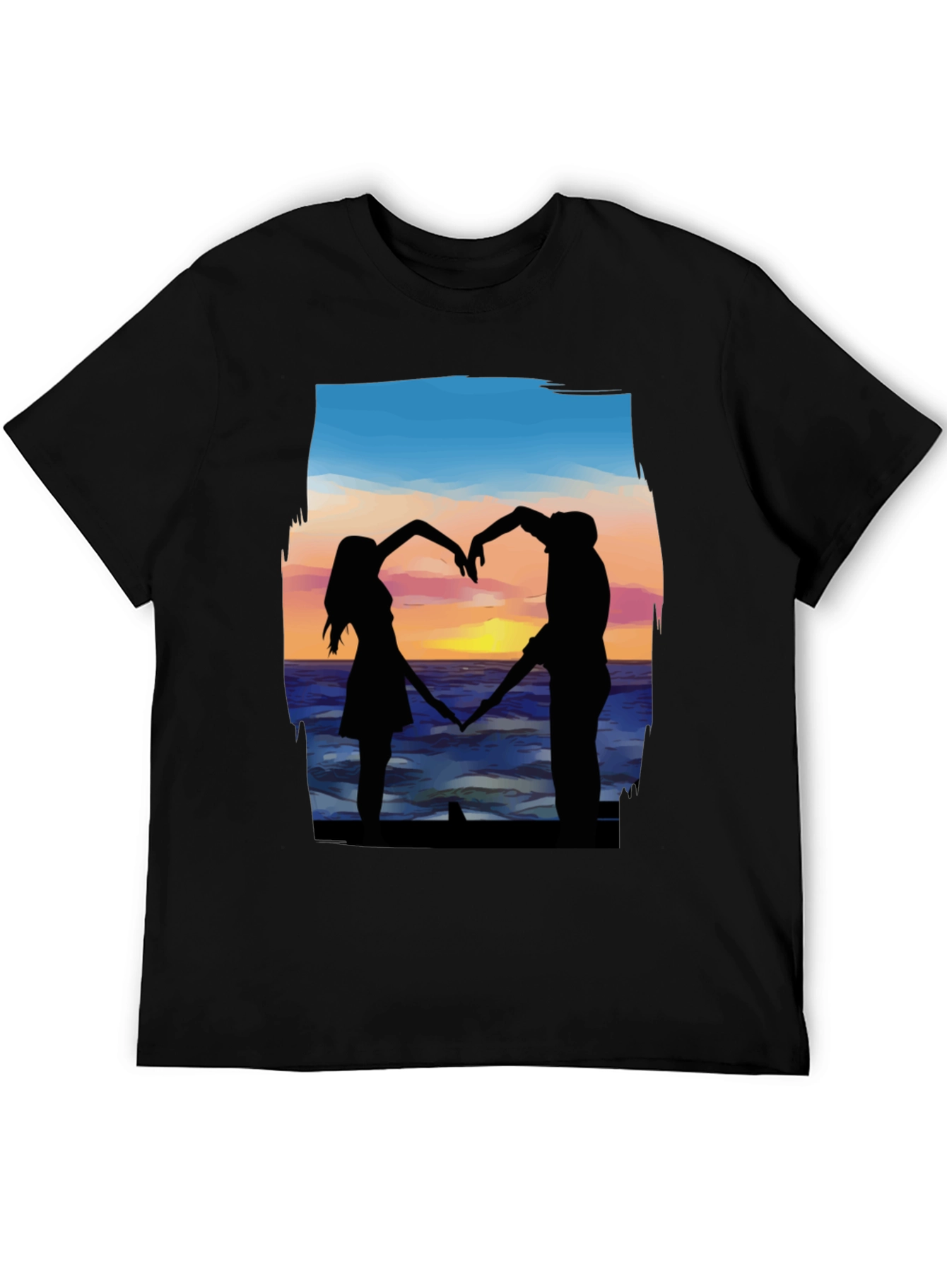 Romantic Couple Silhouette T-Shirt