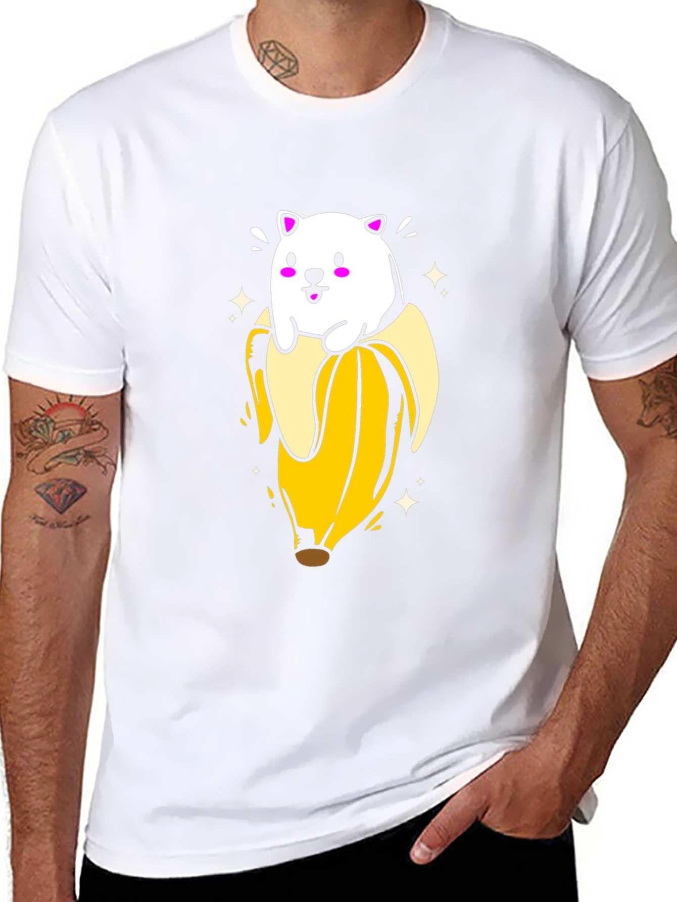 Bear in Banana T-Shirt - Cute Graphic Tee