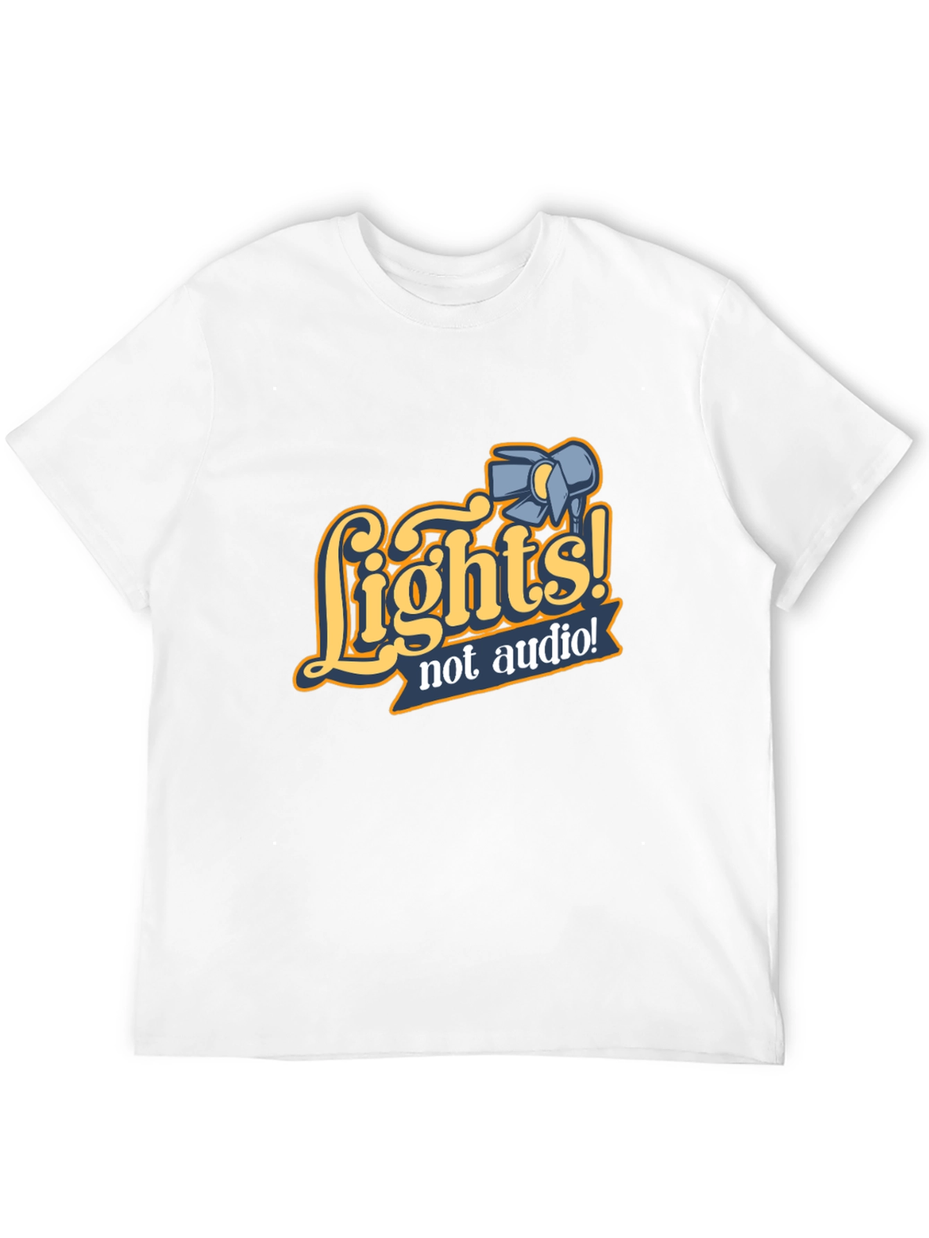 Lights! Not Audio! Black Crew Neck T-Shirt