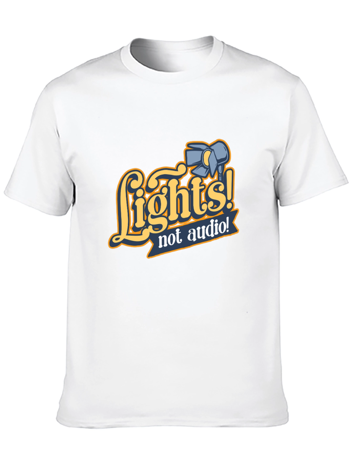 Lights! Not Audio! Black Crew Neck T-Shirt