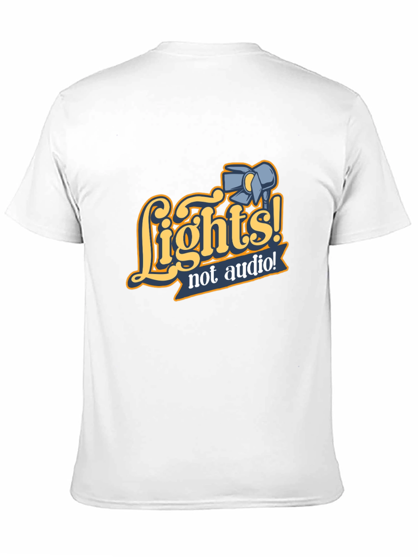 Lights! Not Audio! Black Crew Neck T-Shirt