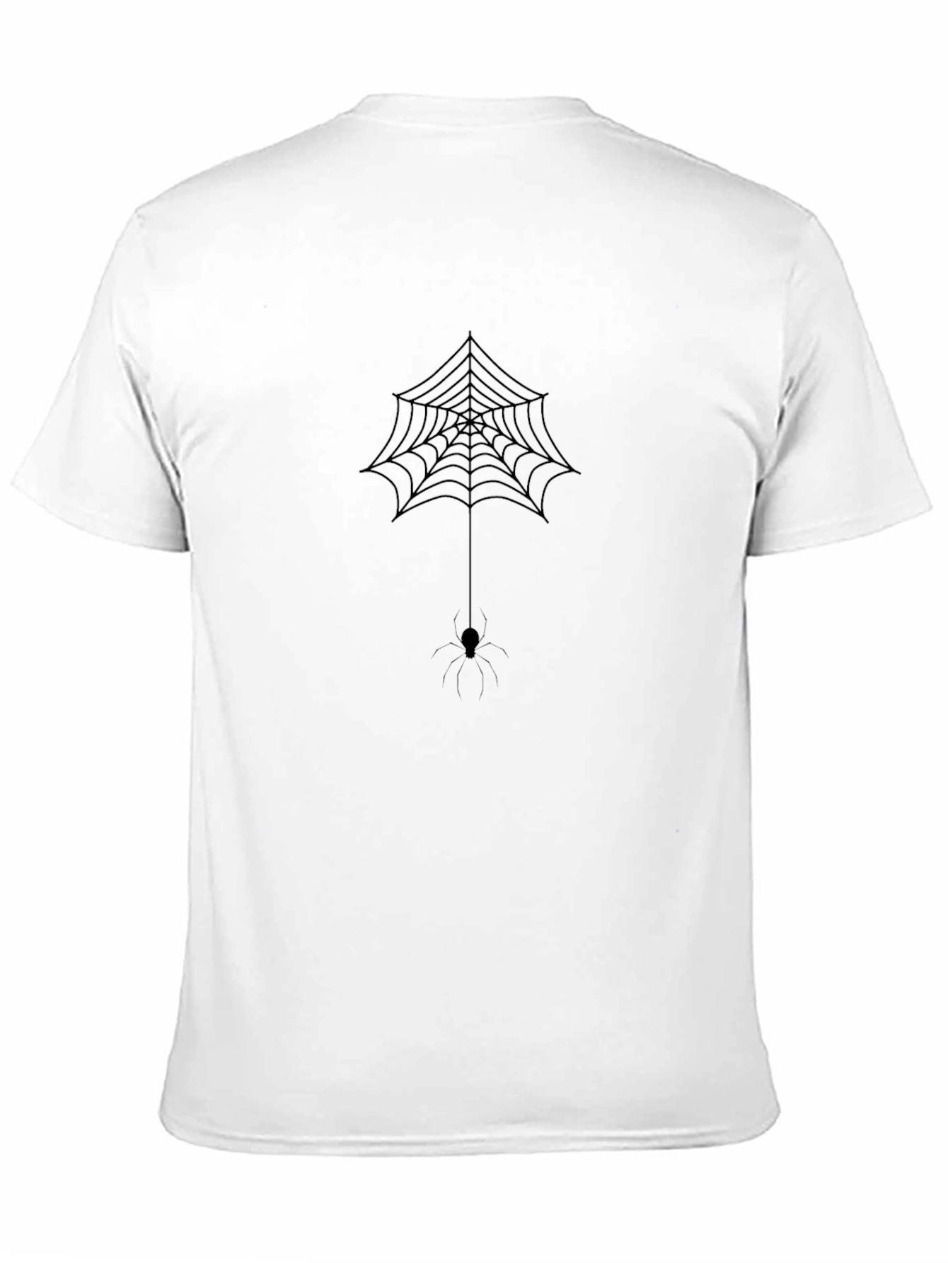 Mens Black Spider Web Graphic Tee