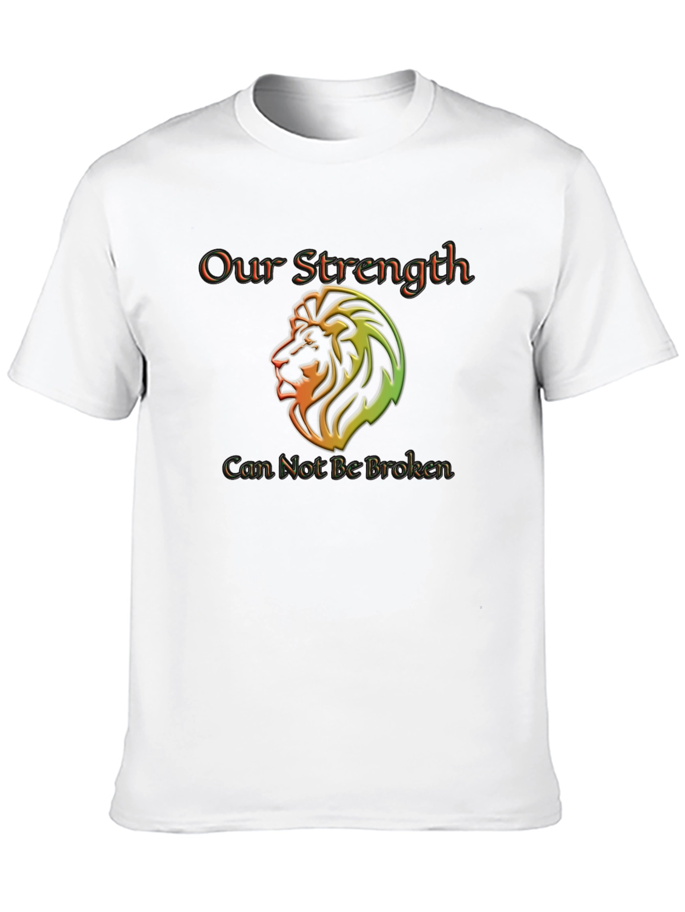 Our Strength Lion Graphic Black T-Shirt