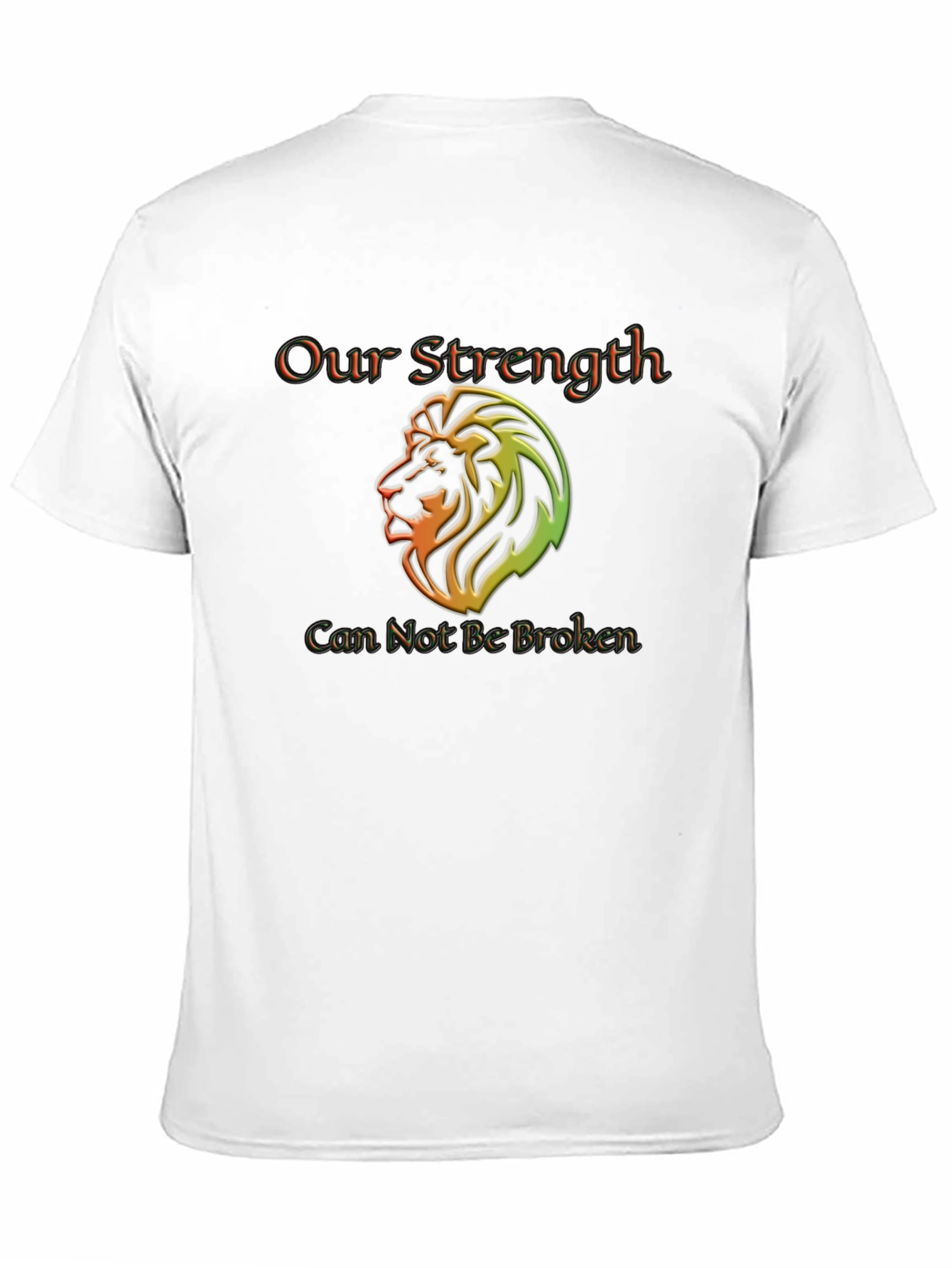 Our Strength Lion Graphic Black T-Shirt