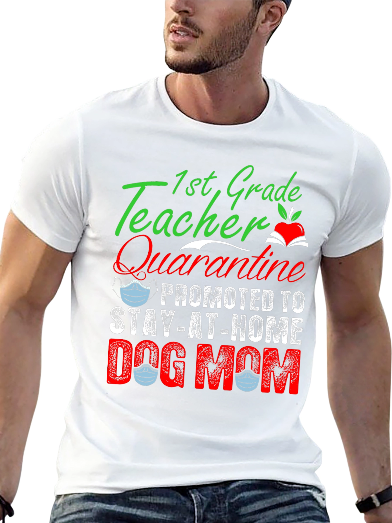 1st Grade Teacher Dog Mom T-Shirt