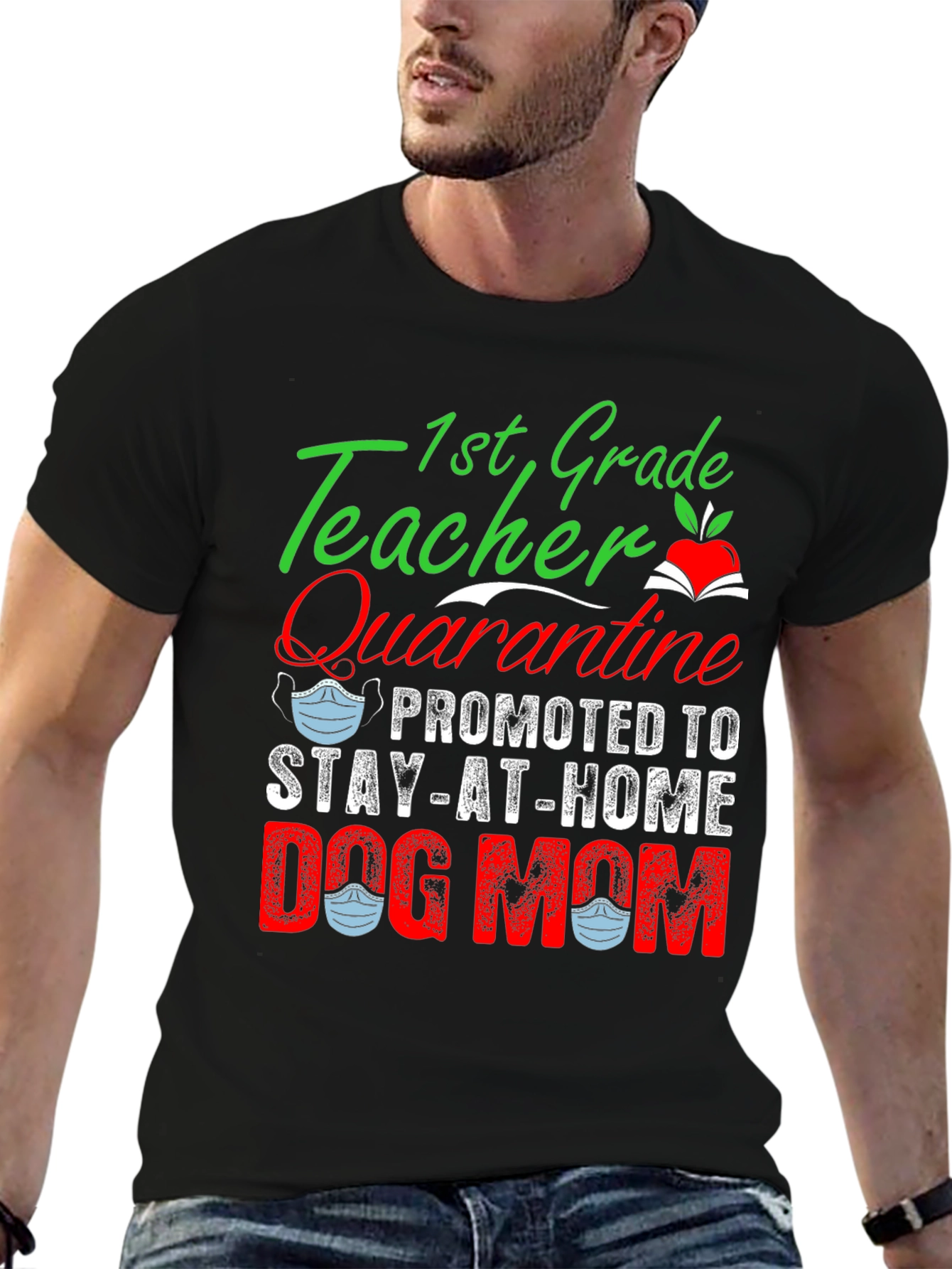 1st Grade Teacher Dog Mom T-Shirt