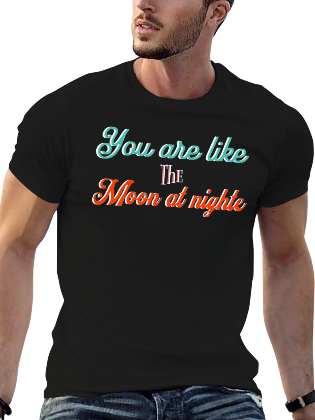Moon at Night Graphic Tee - Soft & Stylish