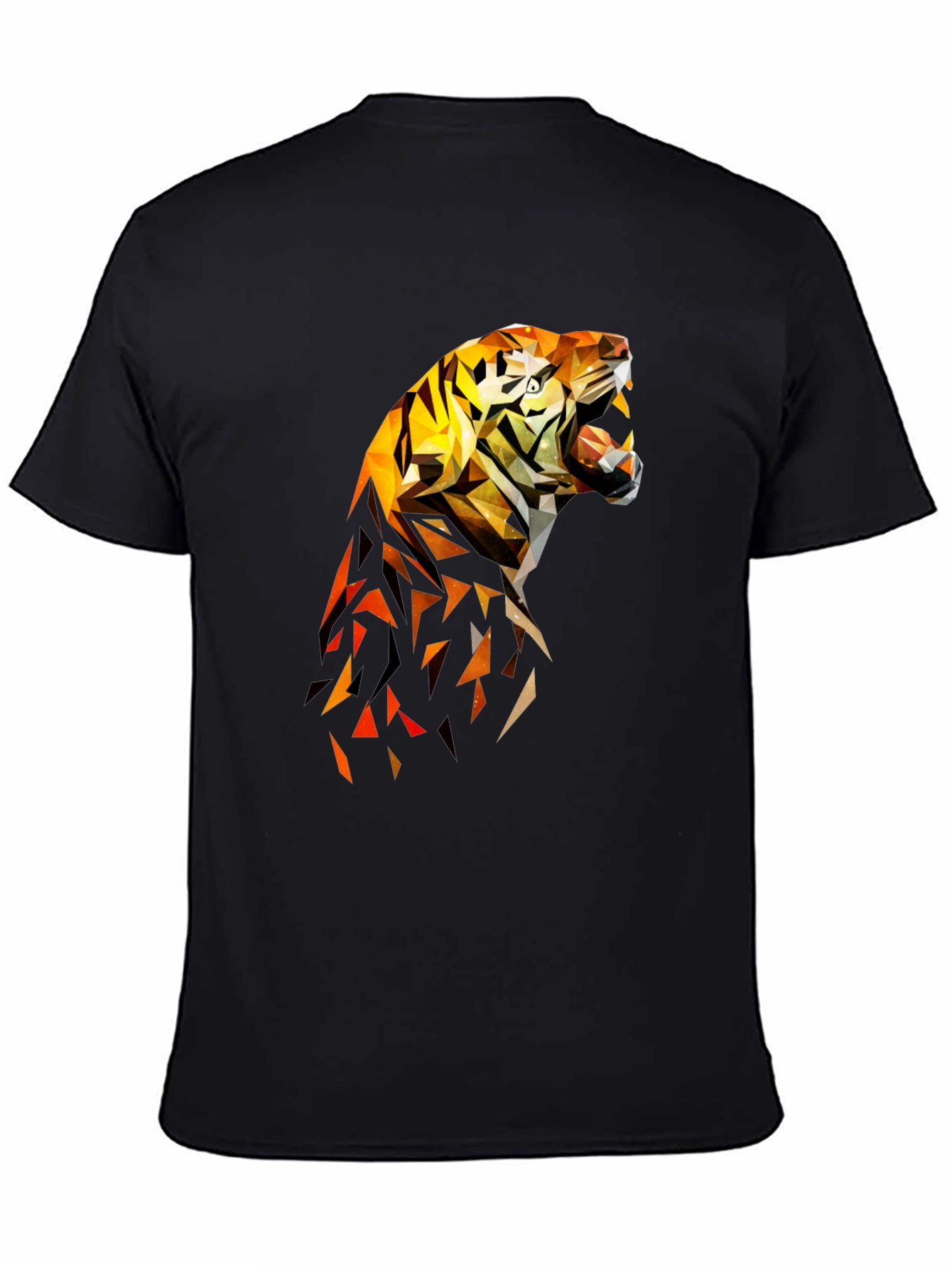 Geometric Tiger Graphic Tee - Cool Design Shirt